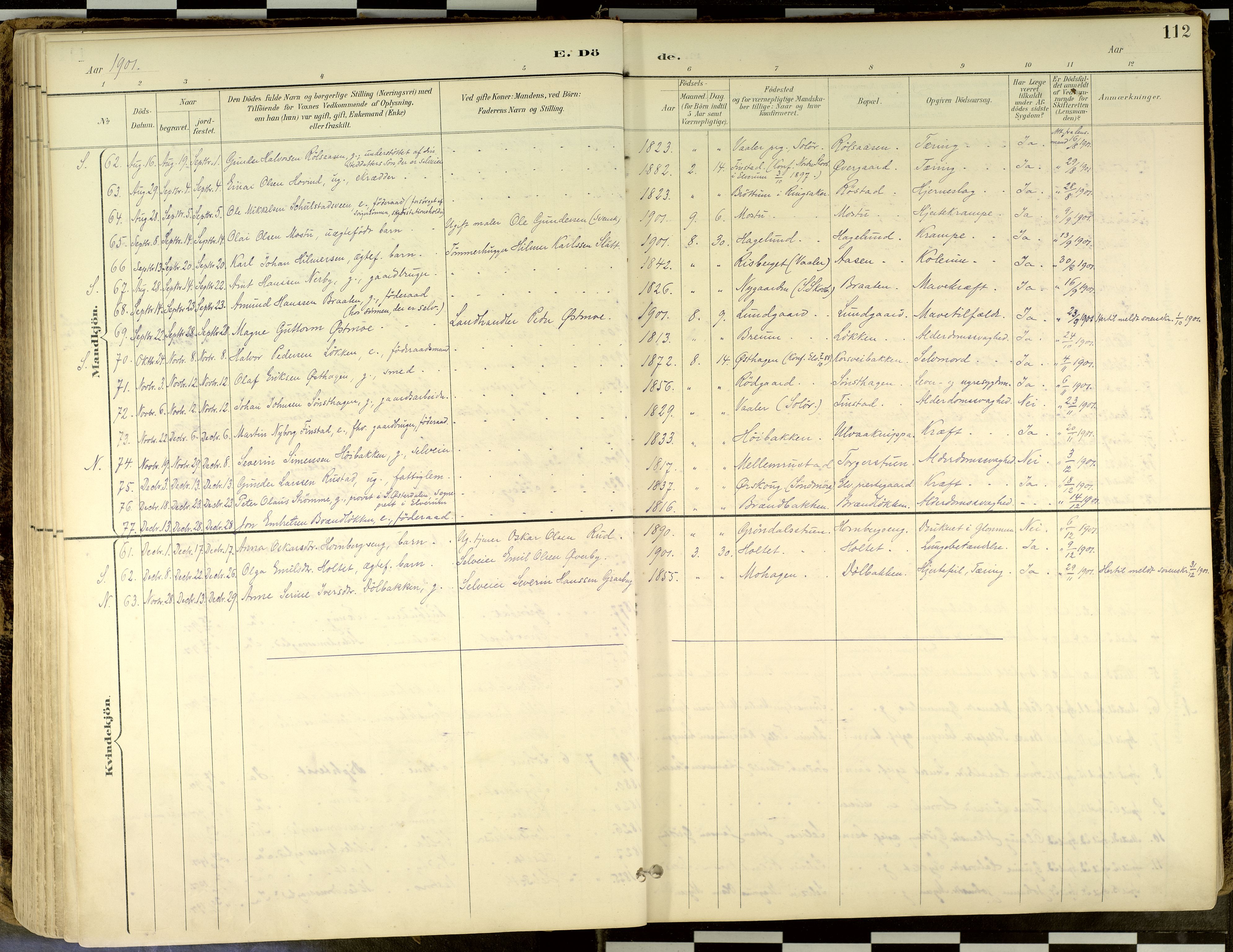 Elverum prestekontor, SAH/PREST-044/H/Ha/Haa/L0018: Parish register (official) no. 18, 1894-1914, p. 112
