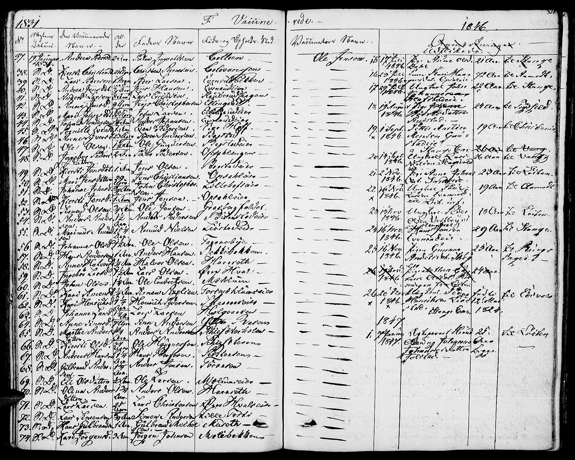 Romedal prestekontor, AV/SAH-PREST-004/K/L0003: Parish register (official) no. 3, 1829-1846, p. 328