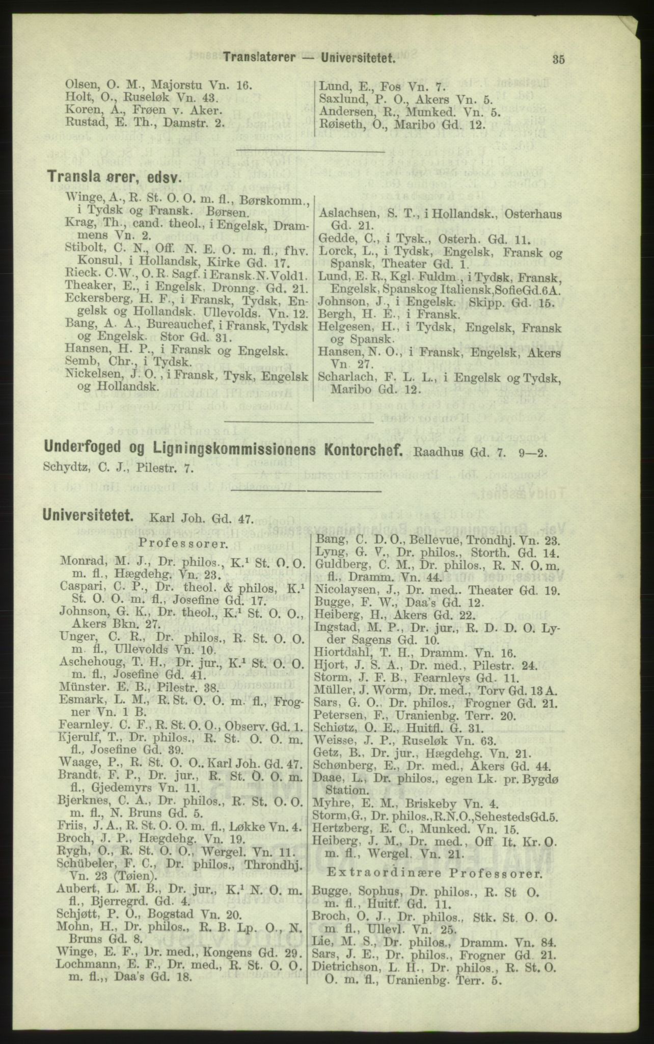 Kristiania/Oslo adressebok, PUBL/-, 1884, p. 35