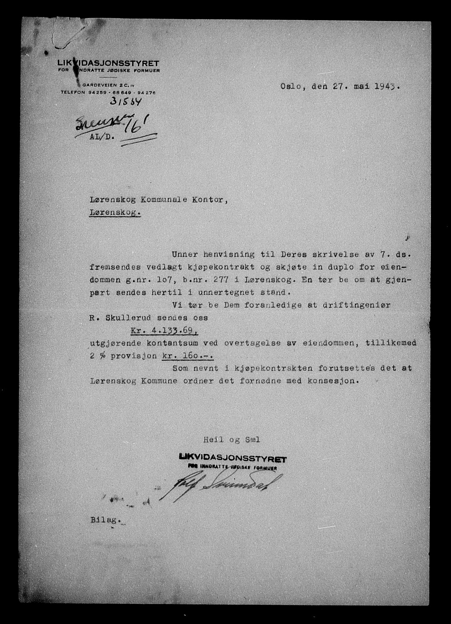 Justisdepartementet, Tilbakeføringskontoret for inndratte formuer, AV/RA-S-1564/H/Hc/Hcc/L0927: --, 1945-1947, p. 180