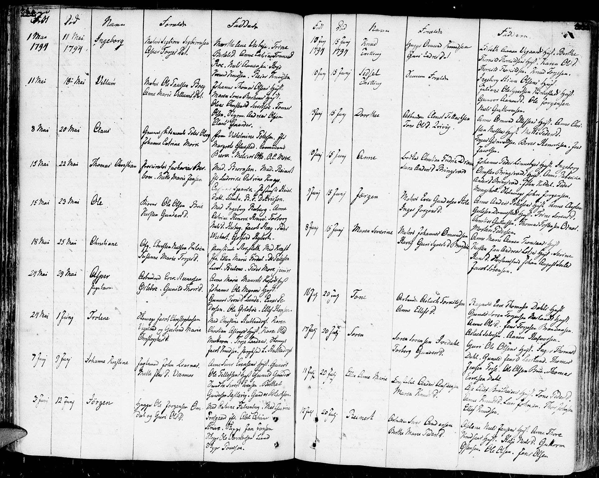 Kristiansand domprosti, SAK/1112-0006/F/Fa/L0003: Parish register (official) no. A 3, 1778-1818, p. 444-445