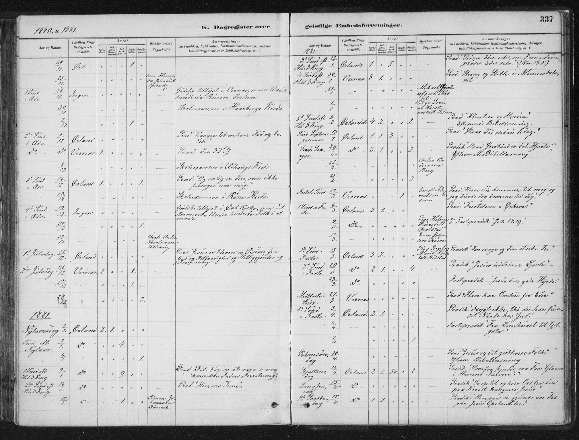 Ministerialprotokoller, klokkerbøker og fødselsregistre - Sør-Trøndelag, SAT/A-1456/659/L0739: Parish register (official) no. 659A09, 1879-1893, p. 337
