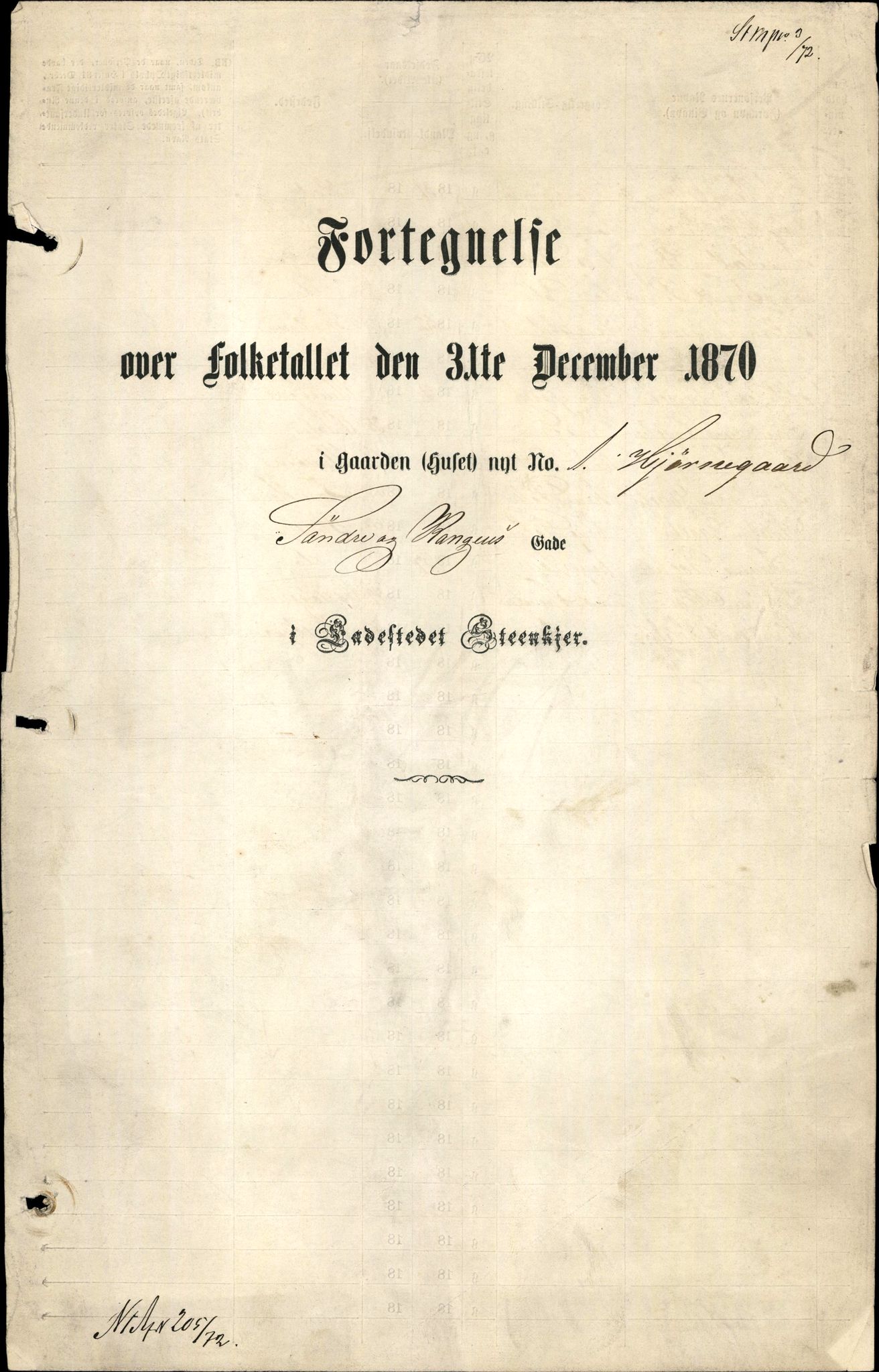 RA, 1870 census for 1702 Steinkjer, 1870, p. 4