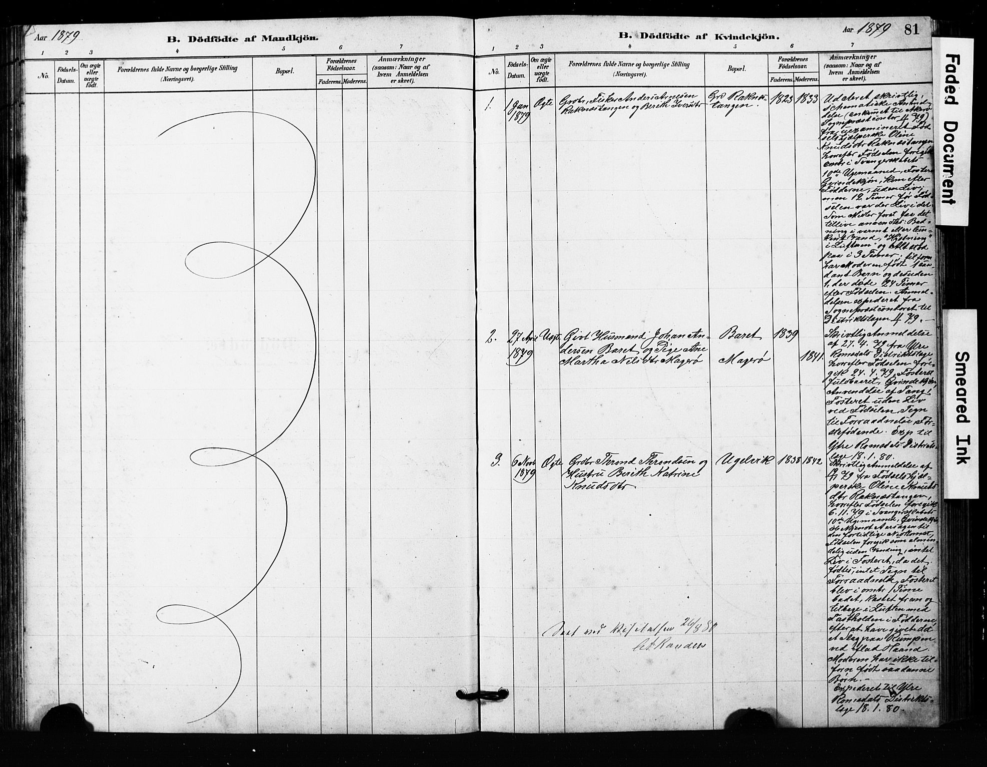 Ministerialprotokoller, klokkerbøker og fødselsregistre - Møre og Romsdal, SAT/A-1454/563/L0737: Parish register (copy) no. 563C01, 1878-1916, p. 81