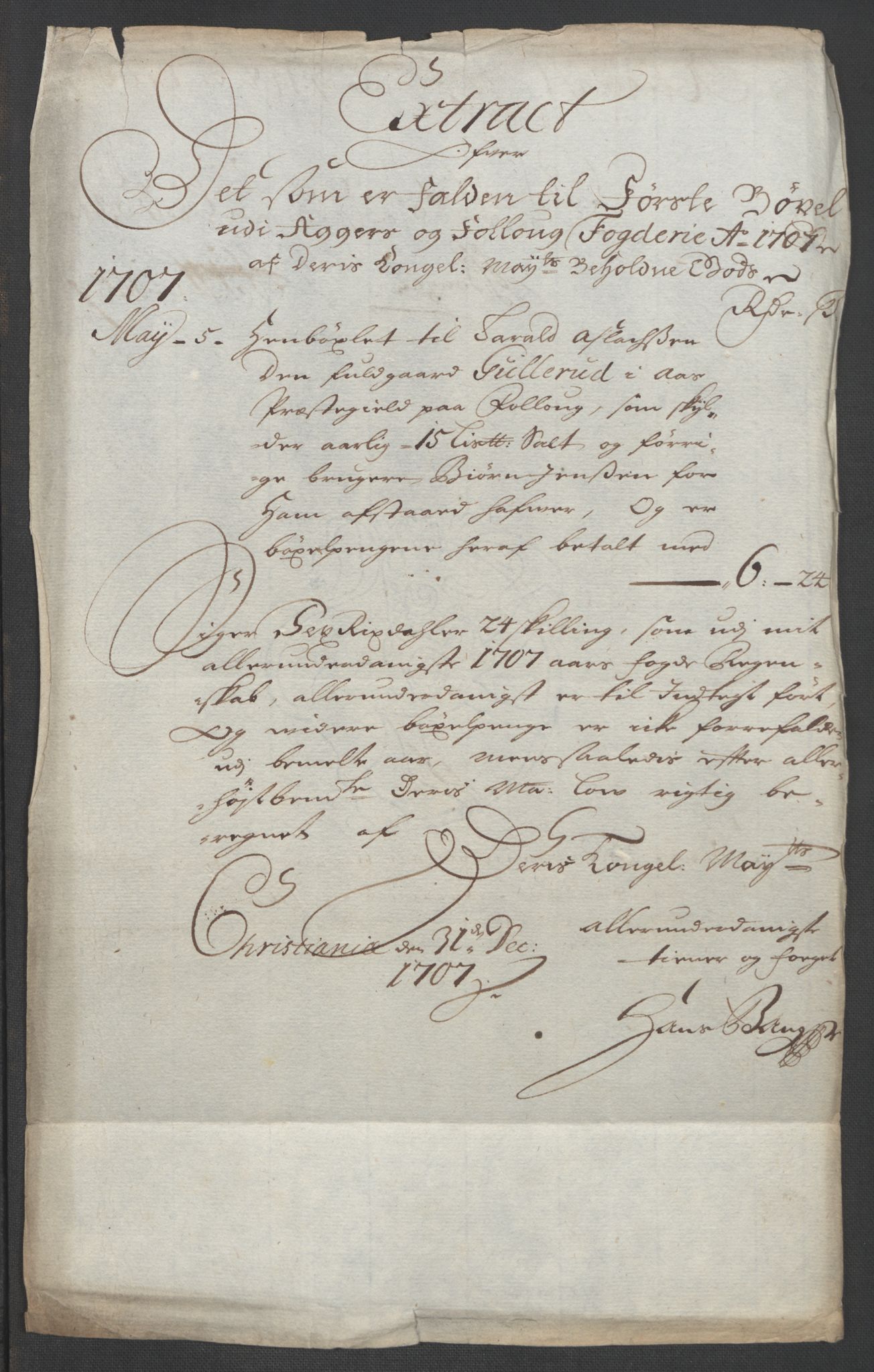 Rentekammeret inntil 1814, Reviderte regnskaper, Fogderegnskap, RA/EA-4092/R10/L0447: Fogderegnskap Aker og Follo, 1707-1709, p. 90