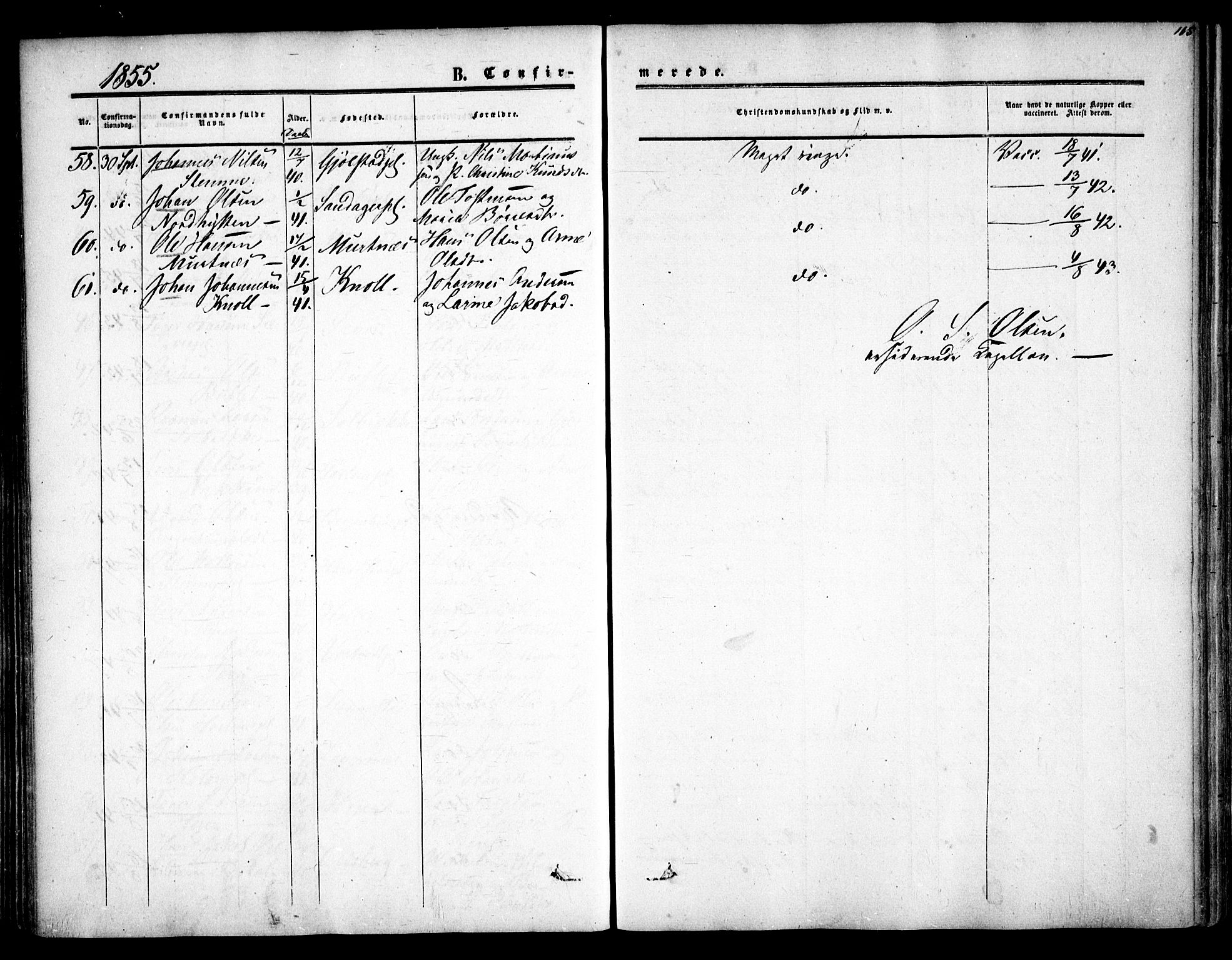 Rakkestad prestekontor Kirkebøker, AV/SAO-A-2008/F/Fa/L0009: Parish register (official) no. I 9, 1850-1856, p. 168