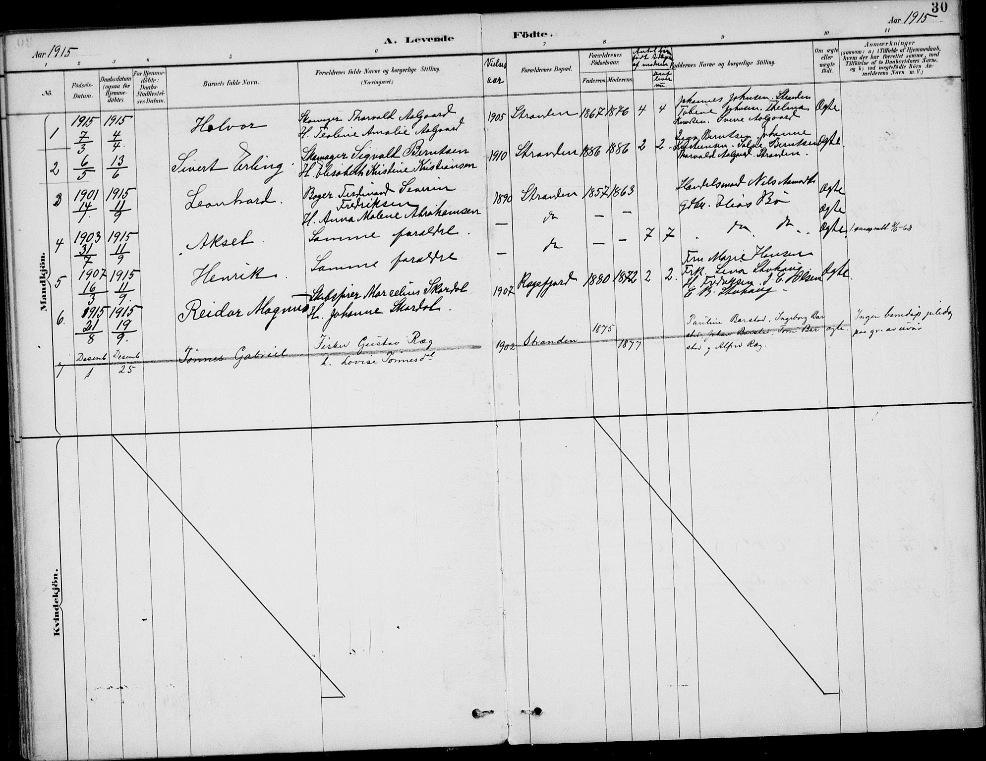 Sokndal sokneprestkontor, AV/SAST-A-101808: Parish register (official) no. A 12, 1887-1927, p. 30