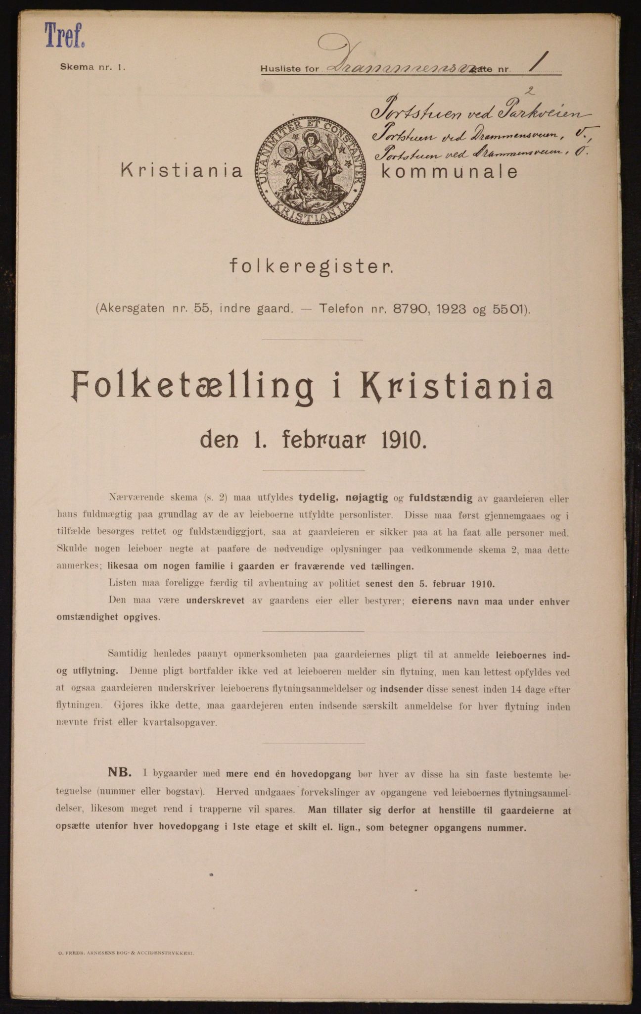 OBA, Municipal Census 1910 for Kristiania, 1910, p. 15549