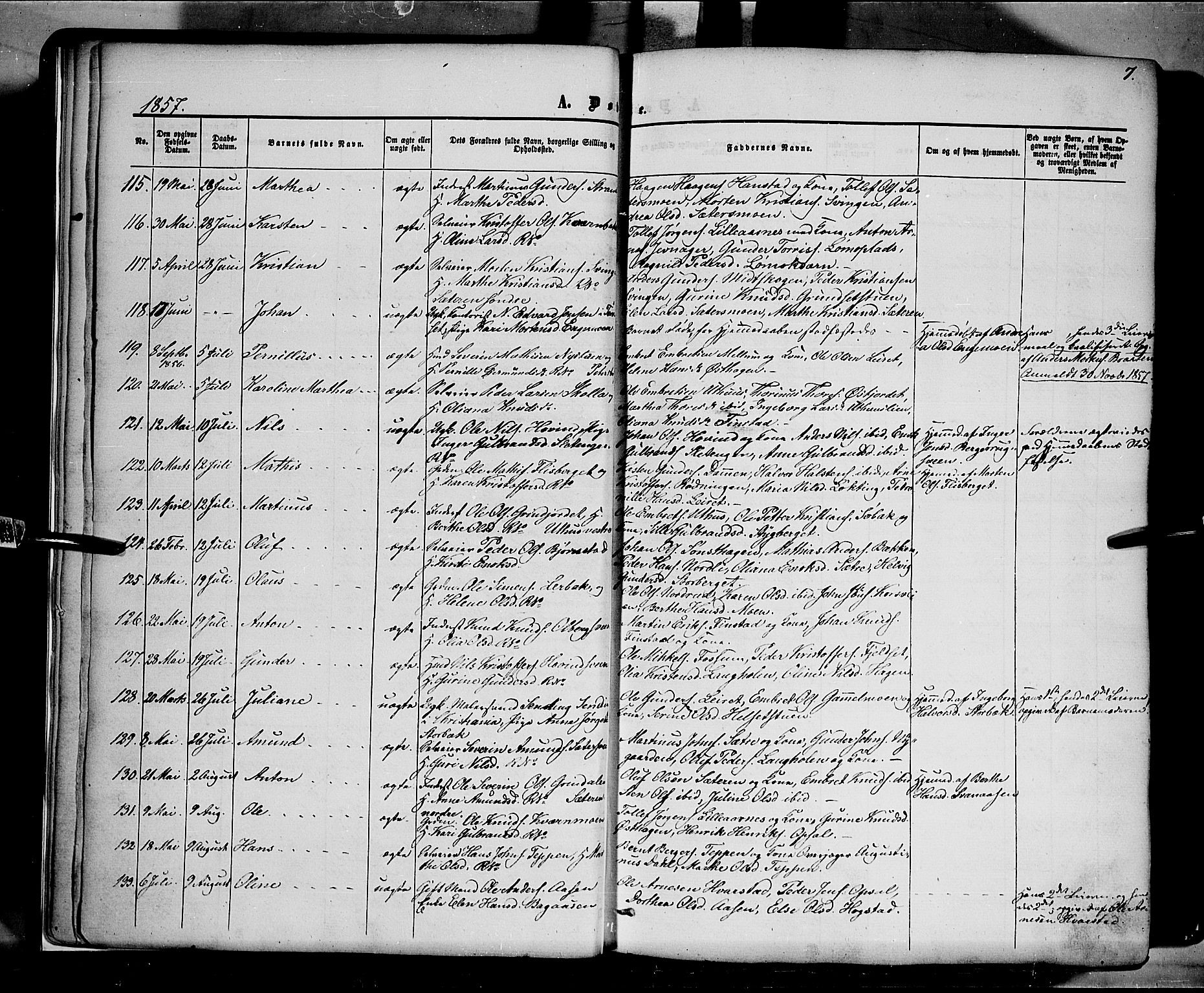 Elverum prestekontor, SAH/PREST-044/H/Ha/Haa/L0010: Parish register (official) no. 10, 1857-1868, p. 7
