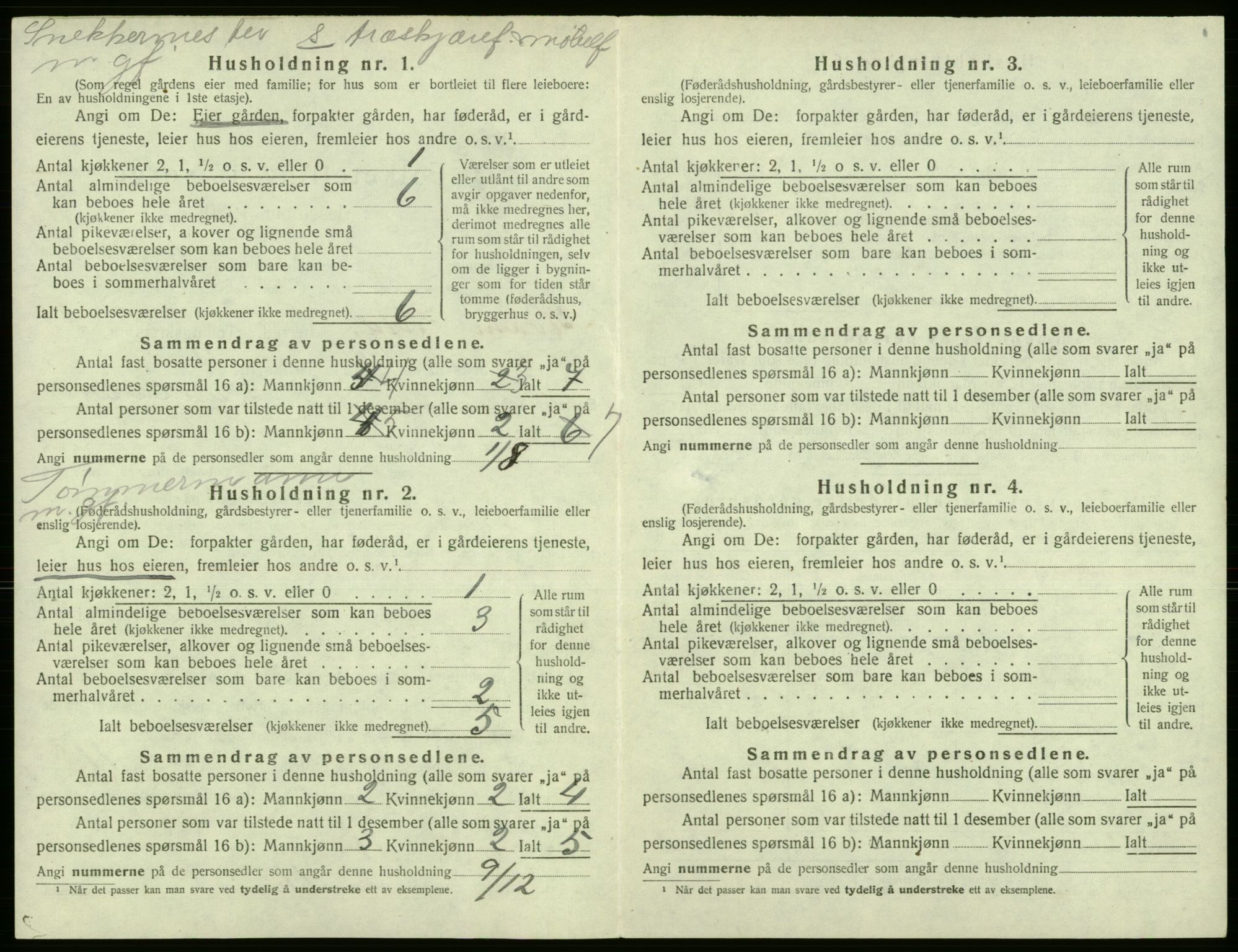 SAB, 1920 census for Kvam, 1920, p. 730