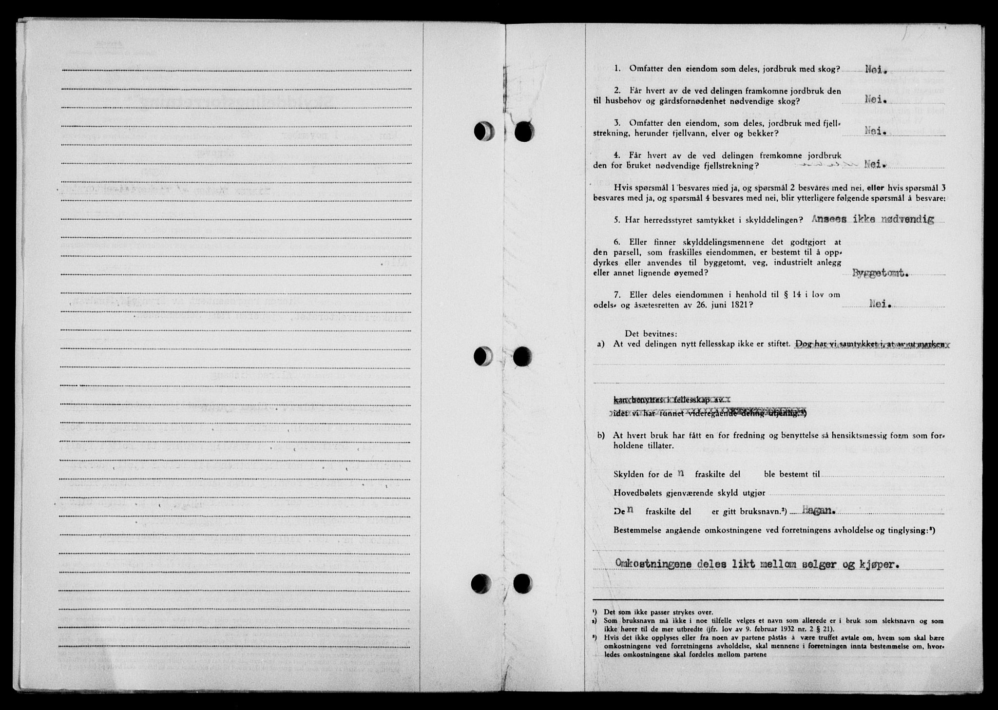 Lofoten sorenskriveri, SAT/A-0017/1/2/2C/L0020a: Mortgage book no. 20a, 1948-1949, Diary no: : 2843/1948