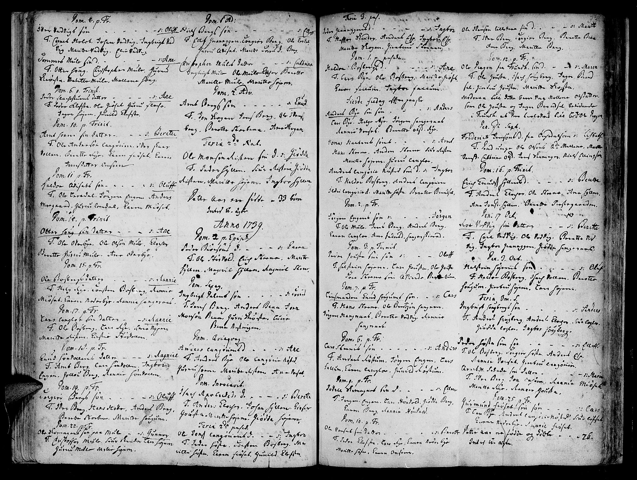 Ministerialprotokoller, klokkerbøker og fødselsregistre - Sør-Trøndelag, SAT/A-1456/612/L0368: Parish register (official) no. 612A02, 1702-1753, p. 33