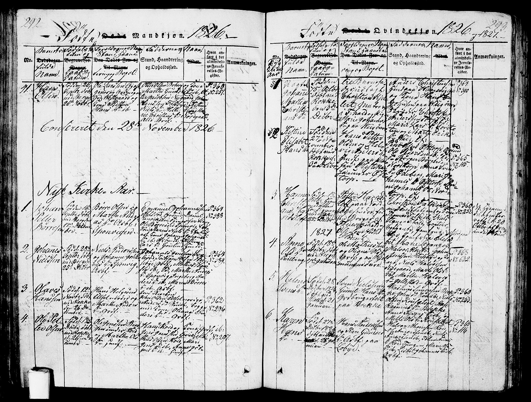 Berg prestekontor Kirkebøker, SAO/A-10902/G/Ga/L0001: Parish register (copy) no. I 1, 1815-1832, p. 292-293