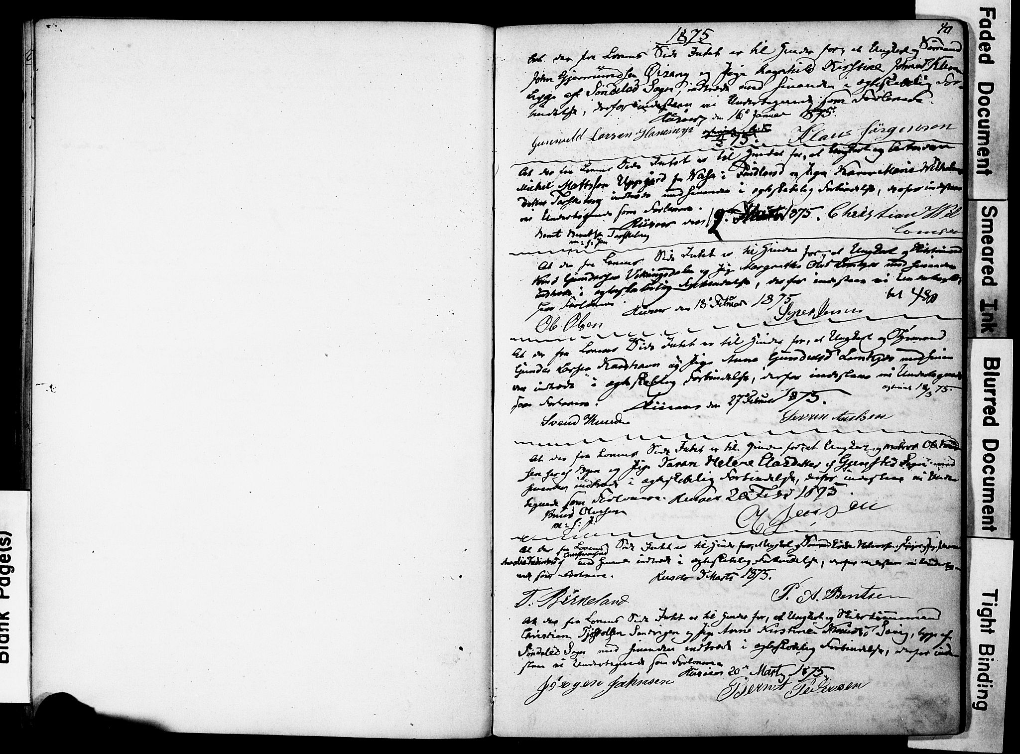 Risør sokneprestkontor, SAK/1111-0035/F/Fe/L0002: Banns register no. A VI 2, 1875-1881, p. 40
