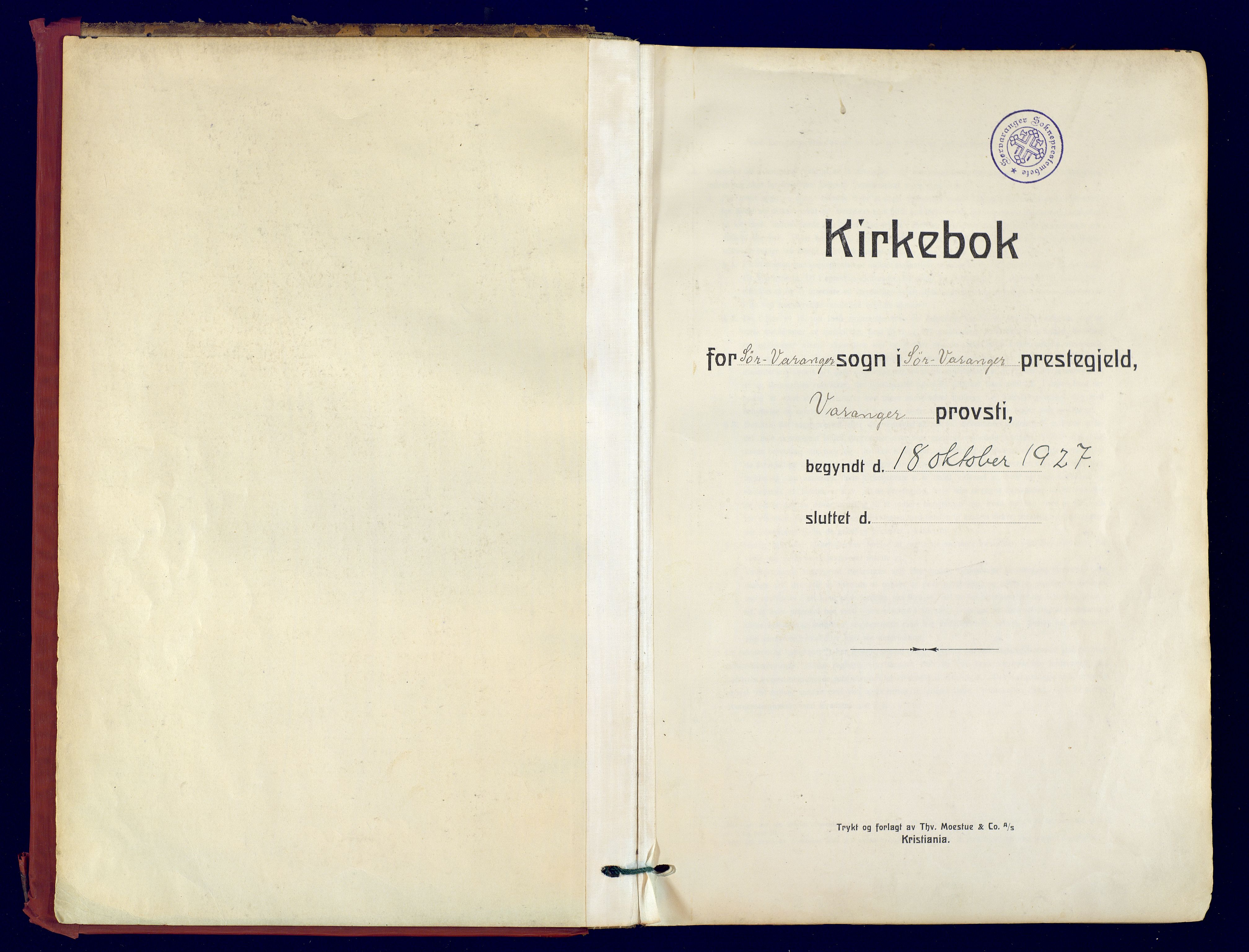 Sør-Varanger sokneprestkontor, SATØ/S-1331/H/Ha/L0007kirke: Parish register (official) no. 7, 1927-1937