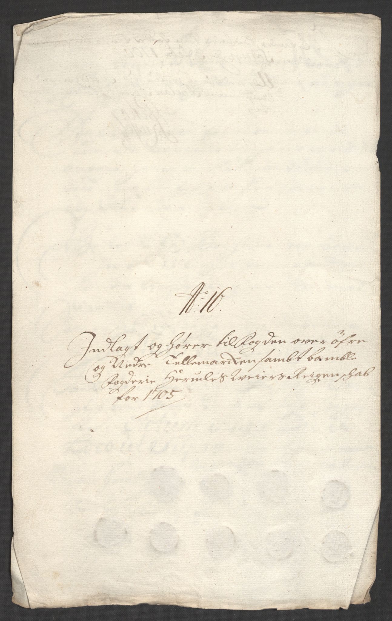 Rentekammeret inntil 1814, Reviderte regnskaper, Fogderegnskap, RA/EA-4092/R36/L2114: Fogderegnskap Øvre og Nedre Telemark og Bamble, 1705, p. 172