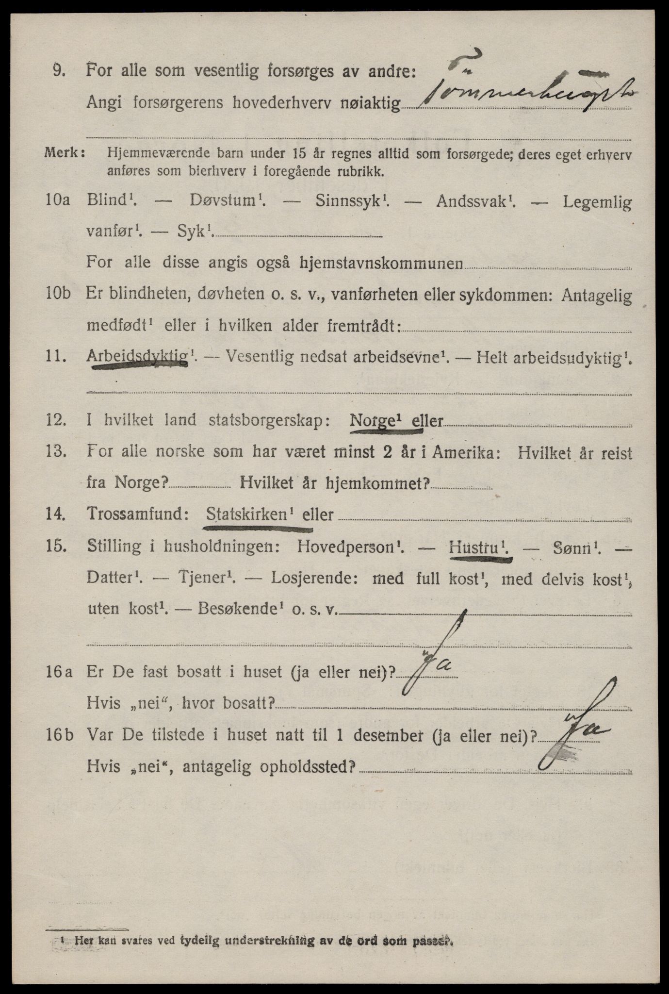 SAKO, 1920 census for Kviteseid, 1920, p. 2832