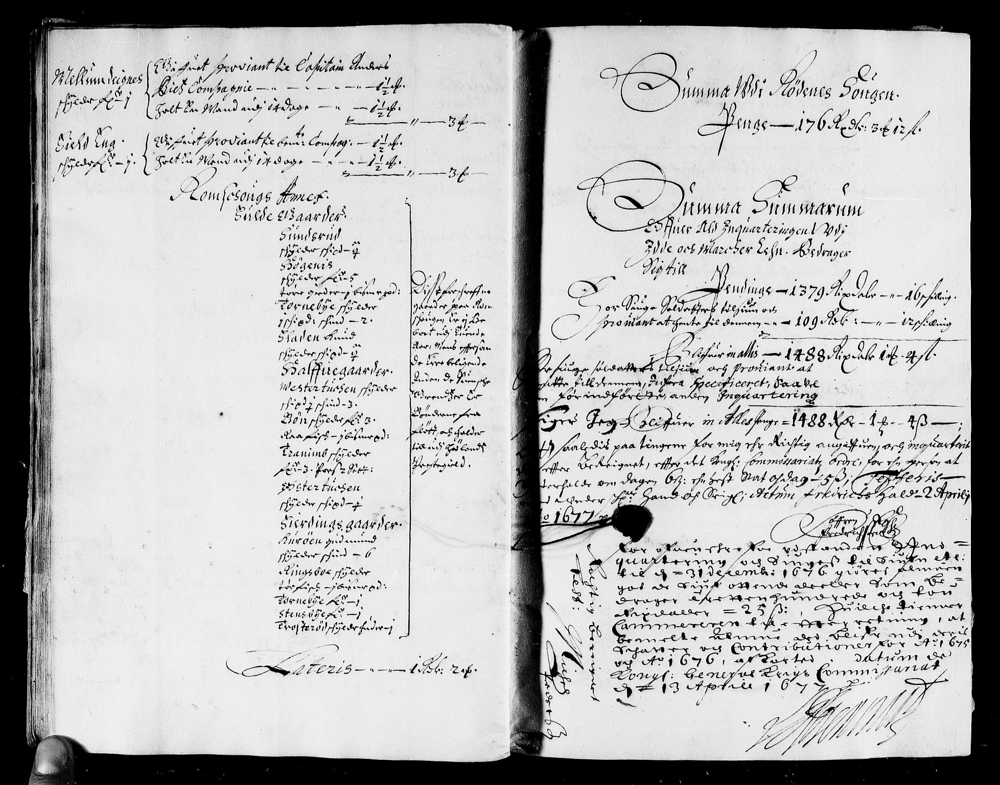 Rentekammeret inntil 1814, Reviderte regnskaper, Stiftamtstueregnskaper, Landkommissariatet på Akershus og Akershus stiftamt, AV/RA-EA-5869/R/Rb/L0140: Akershus stiftamt, 1675-1677