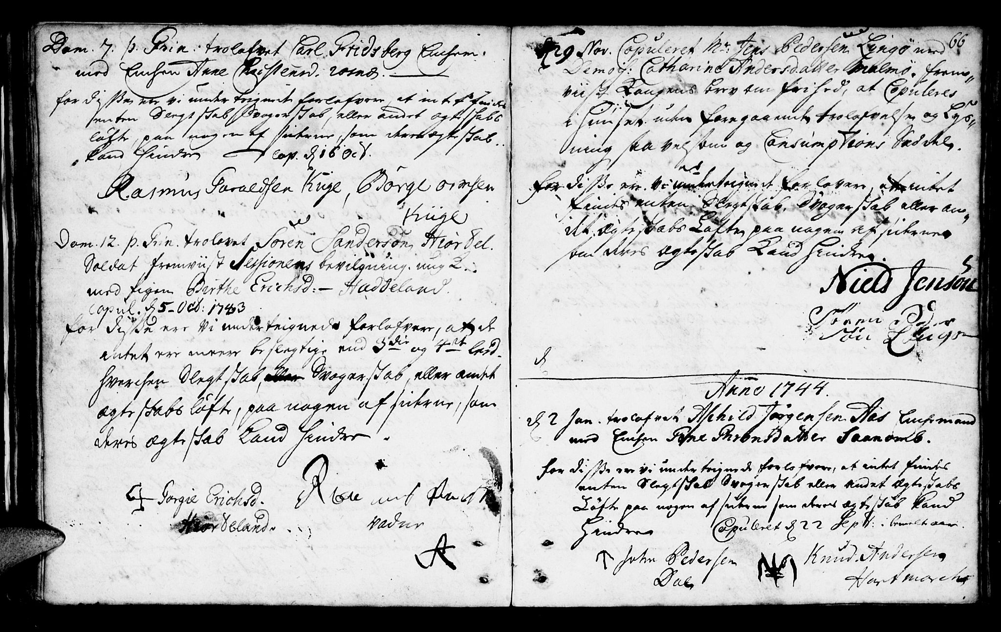 Mandal sokneprestkontor, SAK/1111-0030/F/Fa/Faa/L0002: Parish register (official) no. A 2, 1720-1754, p. 66