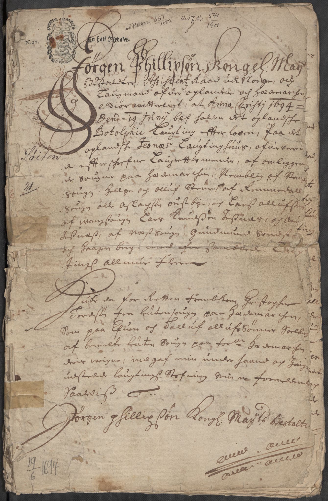 Riksarkivets diplomsamling, AV/RA-EA-5965/F15/L0011: Prestearkiv - Hedmark, 1575-1735, p. 135