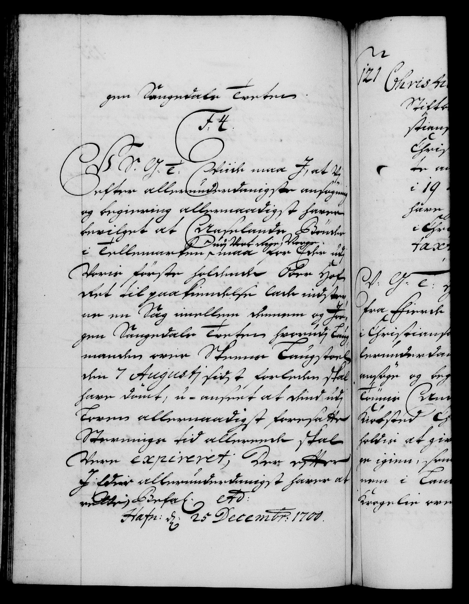 Danske Kanselli 1572-1799, AV/RA-EA-3023/F/Fc/Fca/Fcab/L0016: Norske tegnelser, 1699-1703, p. 155b