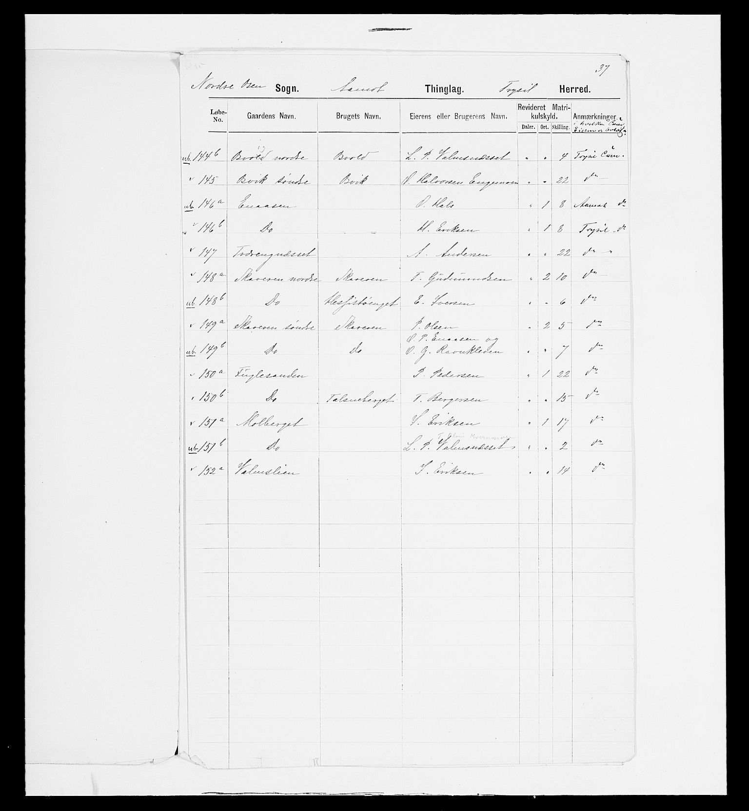 SAH, 1875 census for 0428P Trysil, 1875, p. 120