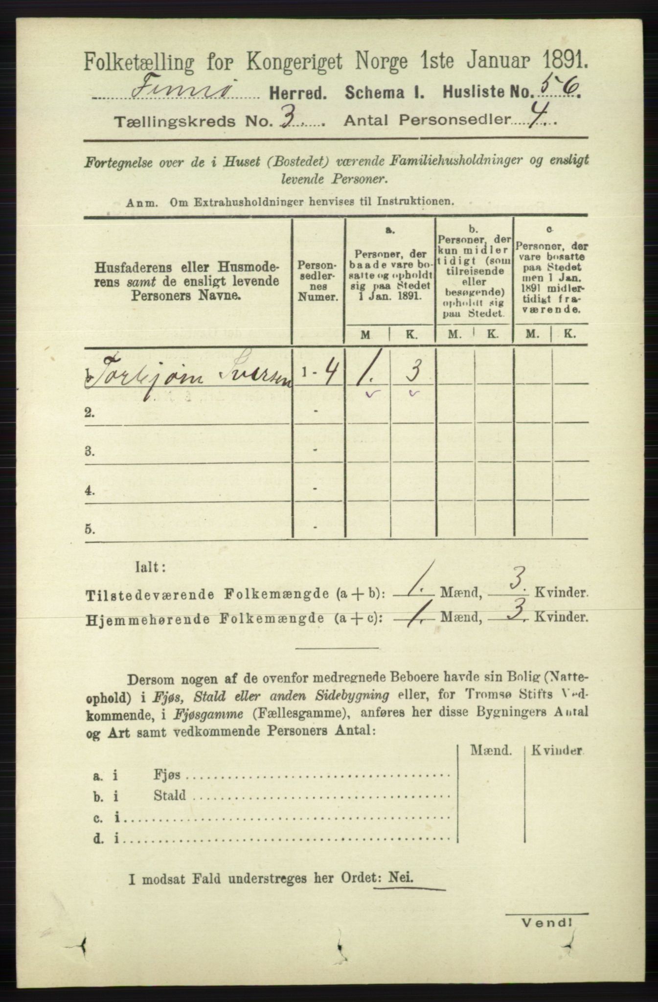 RA, 1891 census for 1141 Finnøy, 1891, p. 469