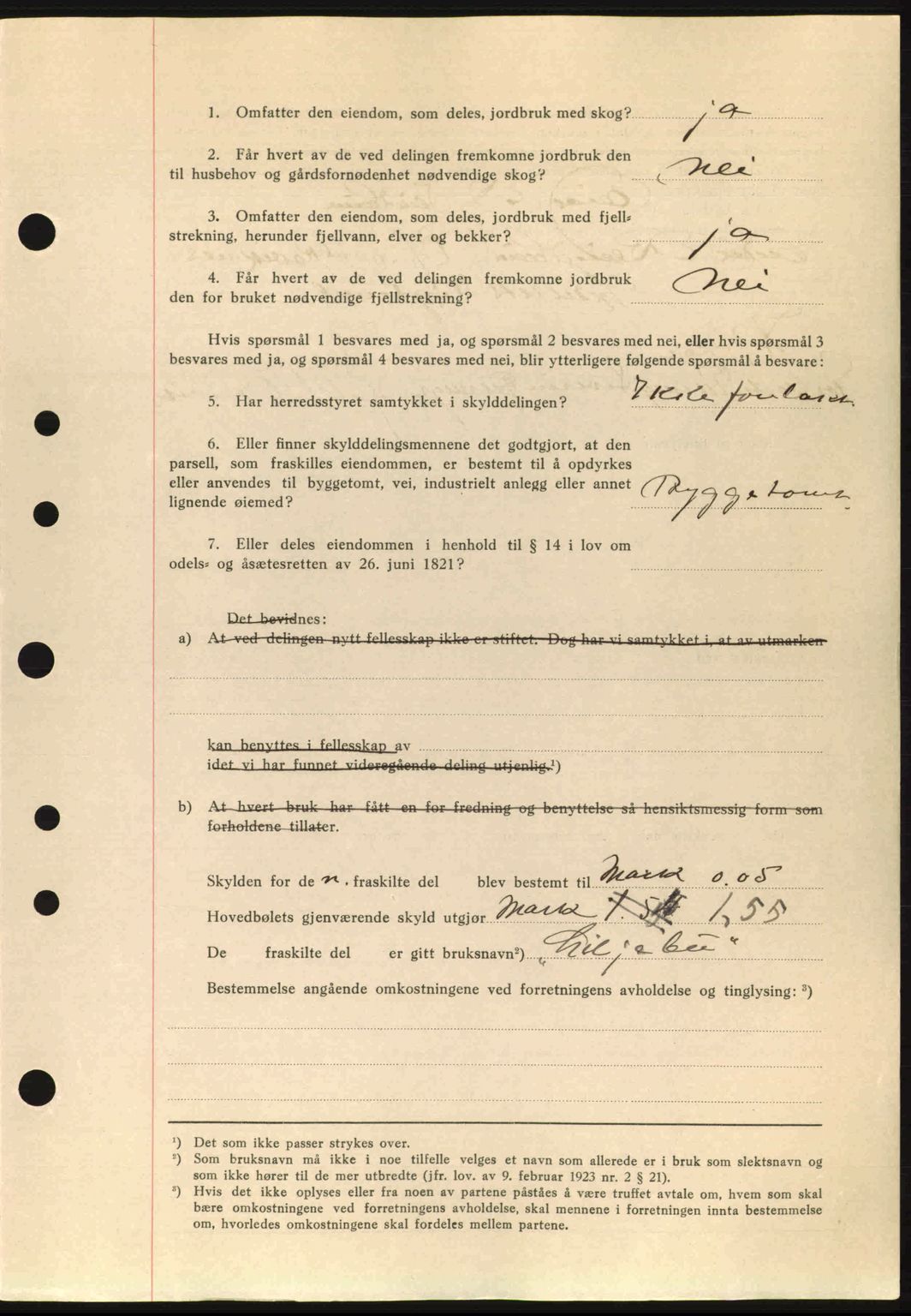 Nordre Sunnmøre sorenskriveri, SAT/A-0006/1/2/2C/2Ca: Mortgage book no. A11, 1941-1941, Diary no: : 983/1941