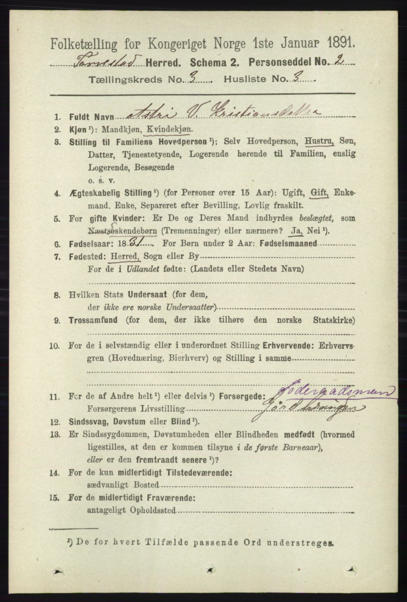 RA, 1891 census for 1152 Torvastad, 1891, p. 963