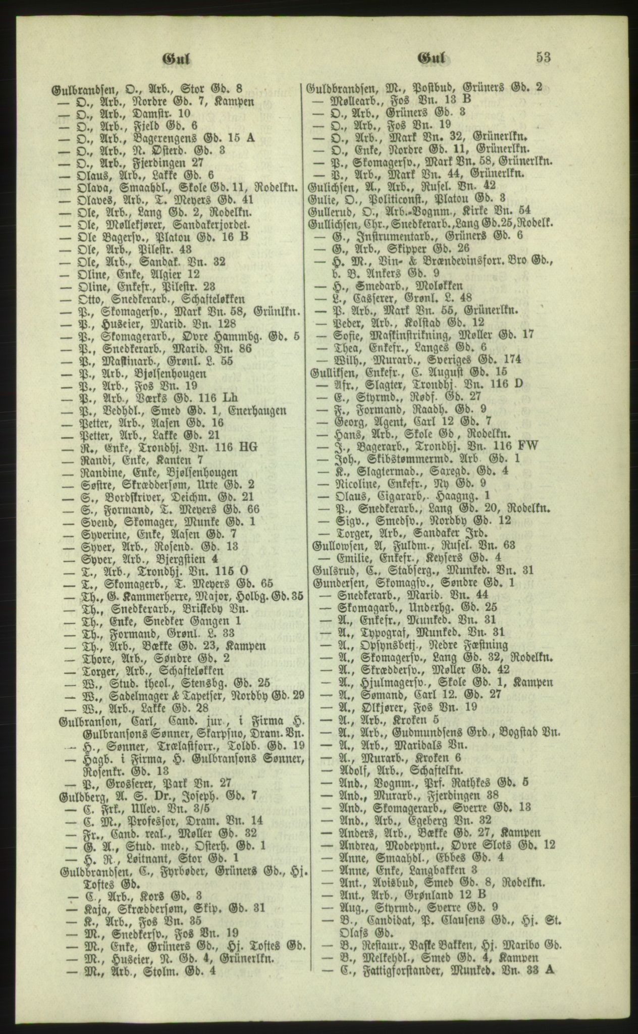 Kristiania/Oslo adressebok, PUBL/-, 1879, p. 53