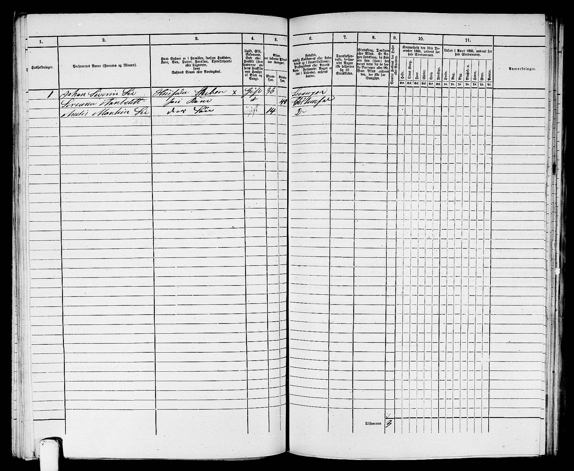 RA, 1865 census for Kristiansund/Kristiansund, 1865, p. 697
