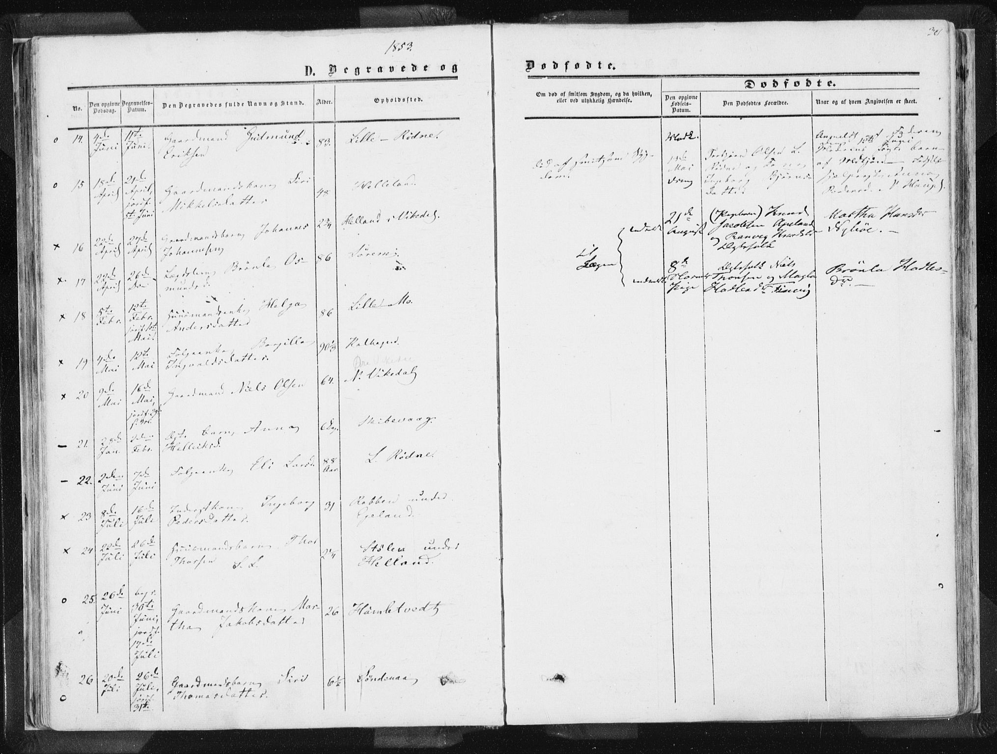 Vikedal sokneprestkontor, SAST/A-101840/01/IV: Parish register (official) no. A 6.2, 1851-1867, p. 301