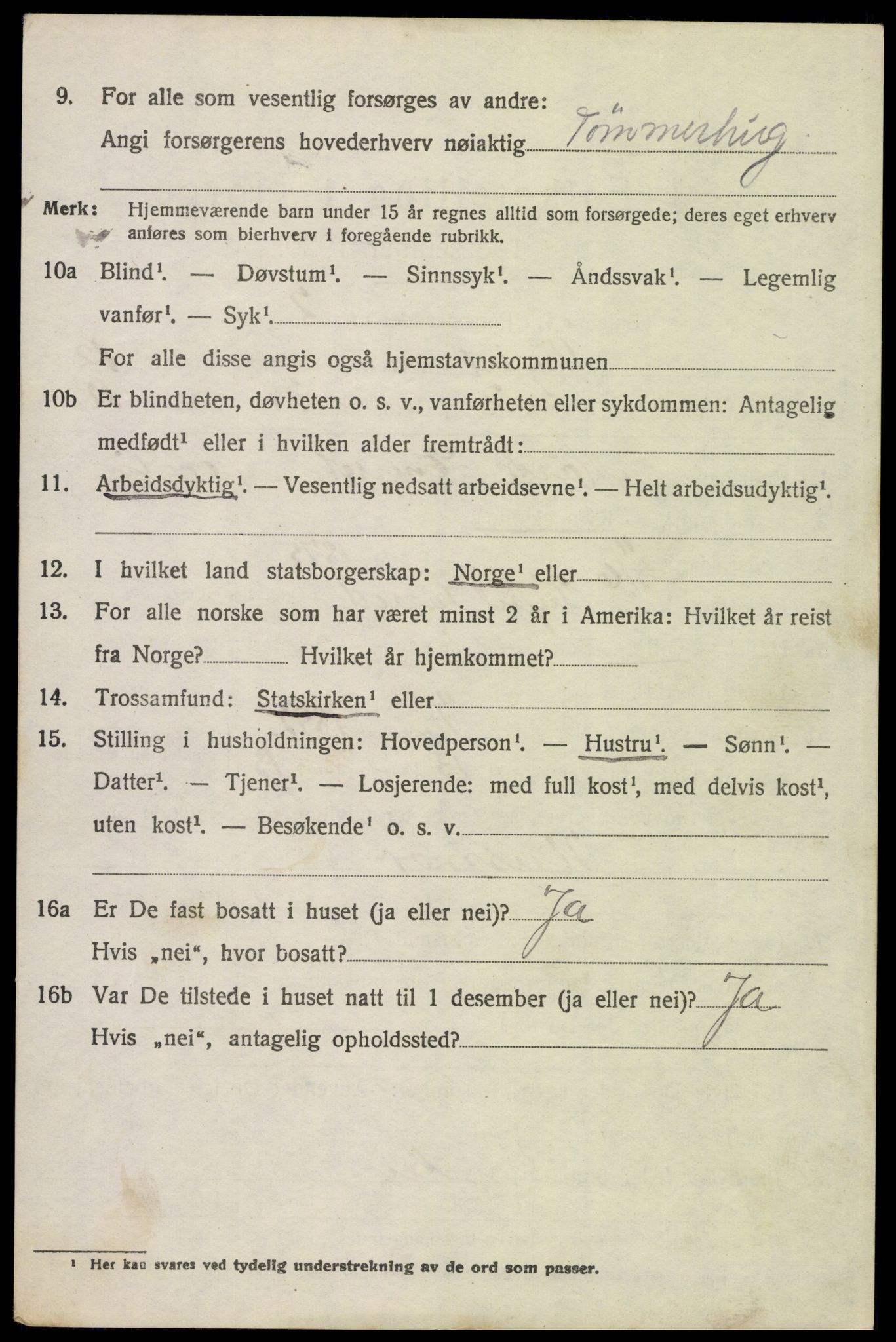 SAH, 1920 census for Trysil, 1920, p. 7128