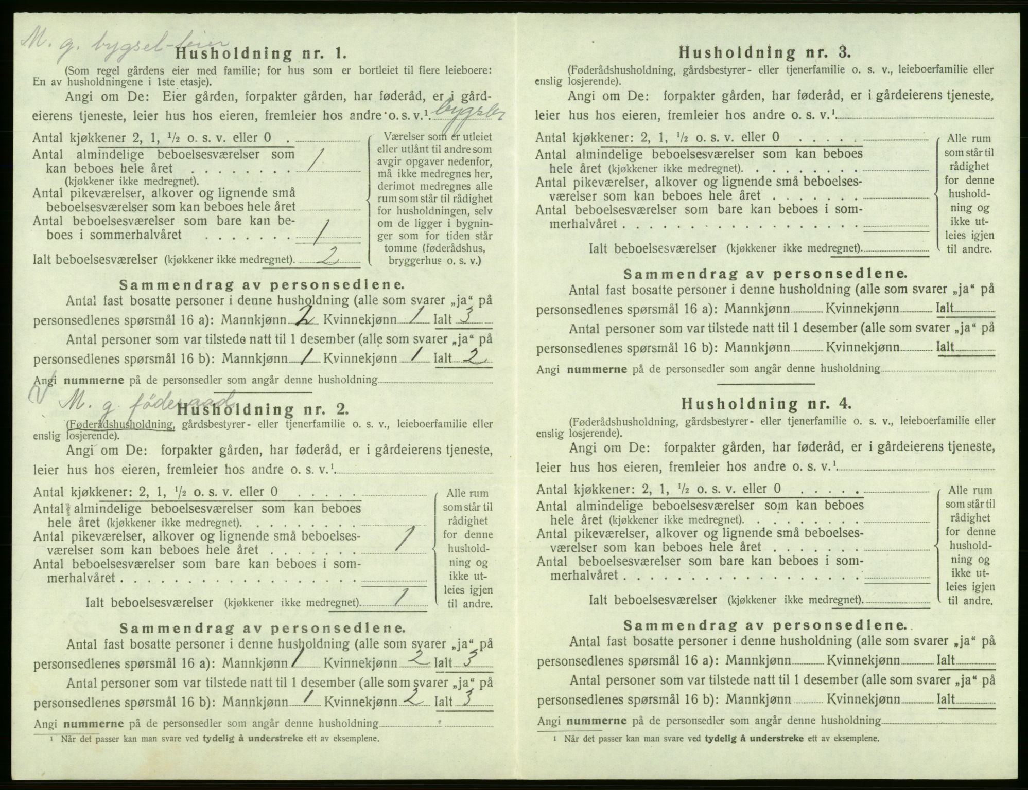 SAB, 1920 census for Jondal, 1920, p. 400