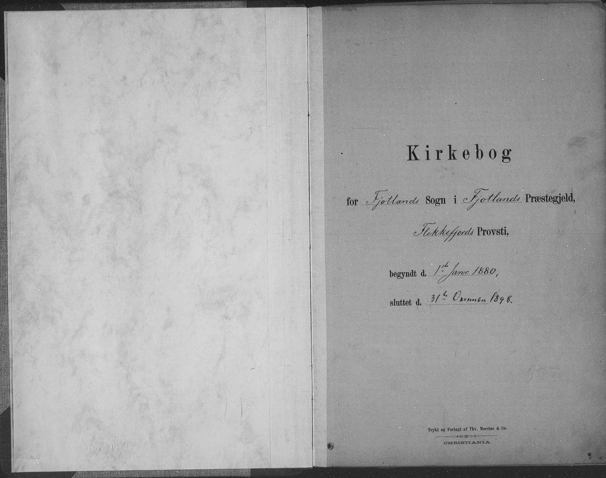 Fjotland sokneprestkontor, AV/SAK-1111-0010/F/Fa/L0002: Parish register (official) no. A 2, 1880-1898