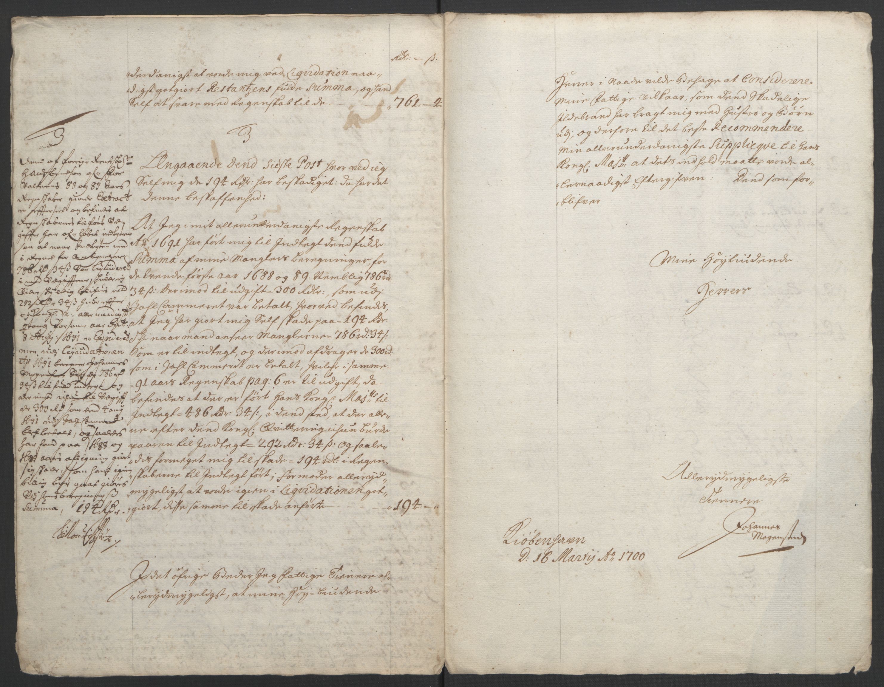 Rentekammeret inntil 1814, Reviderte regnskaper, Fogderegnskap, AV/RA-EA-4092/R33/L1973: Fogderegnskap Larvik grevskap, 1692, p. 195