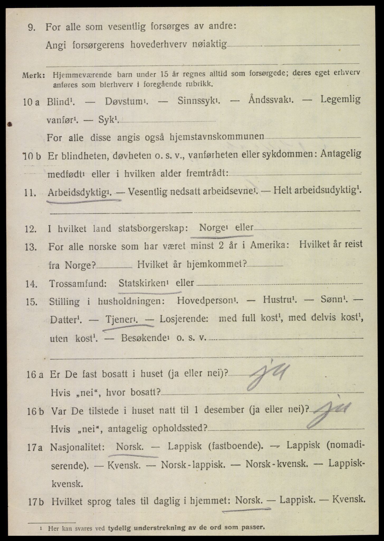 SAT, 1920 census for Sparbu, 1920, p. 5344