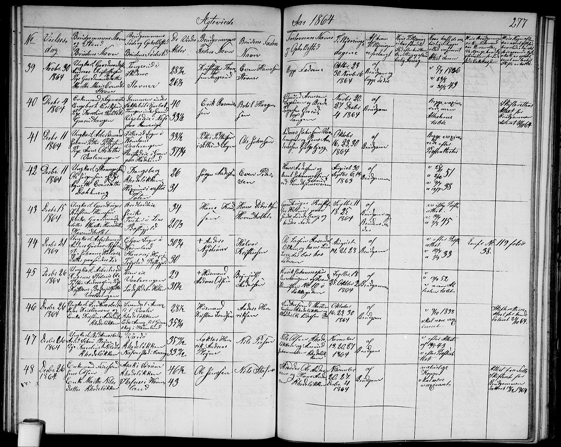 Østre Aker prestekontor Kirkebøker, SAO/A-10840/G/Ga/L0002: Parish register (copy) no. I 2, 1861-1867, p. 277
