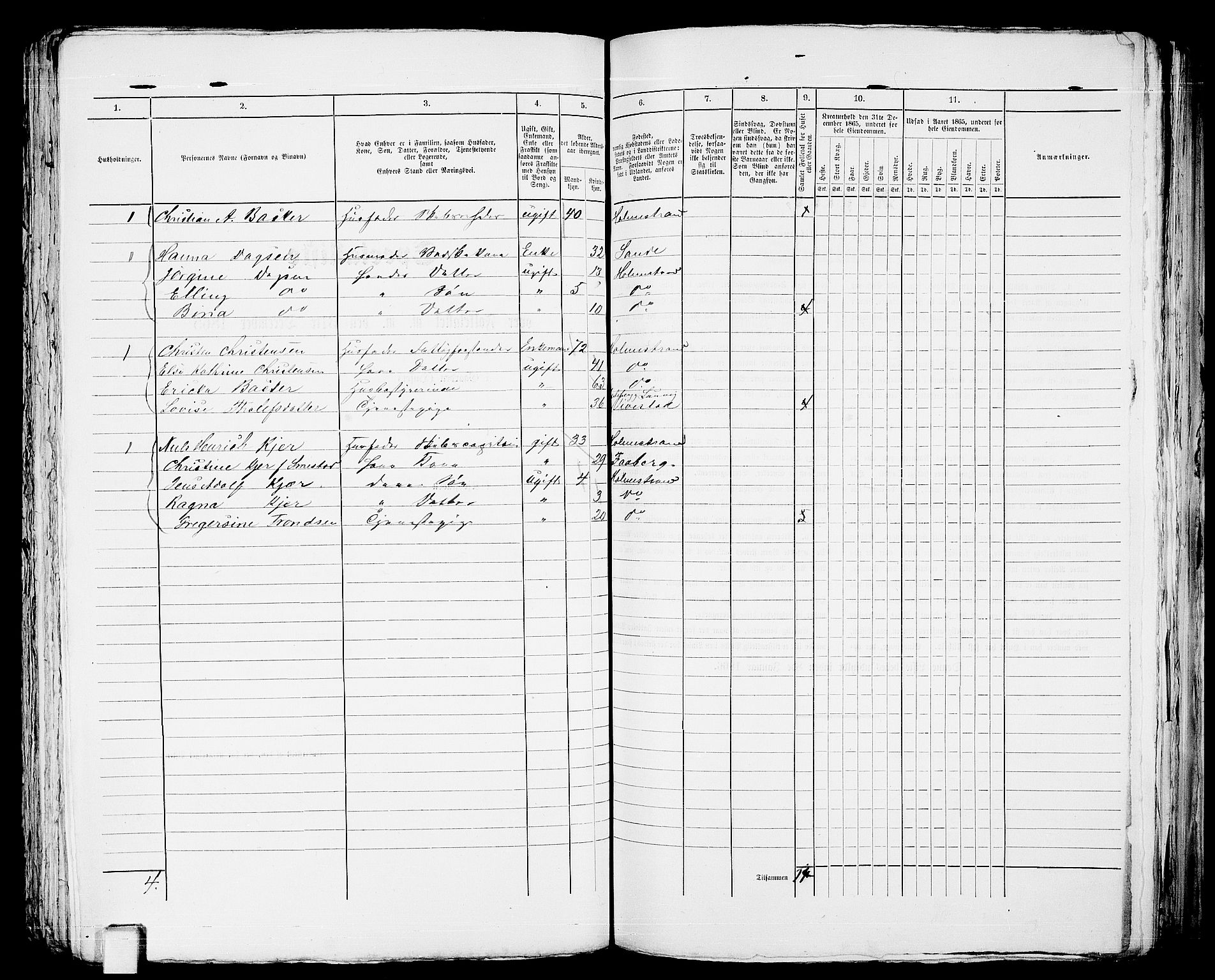 RA, 1865 census for Botne/Holmestrand, 1865, p. 270