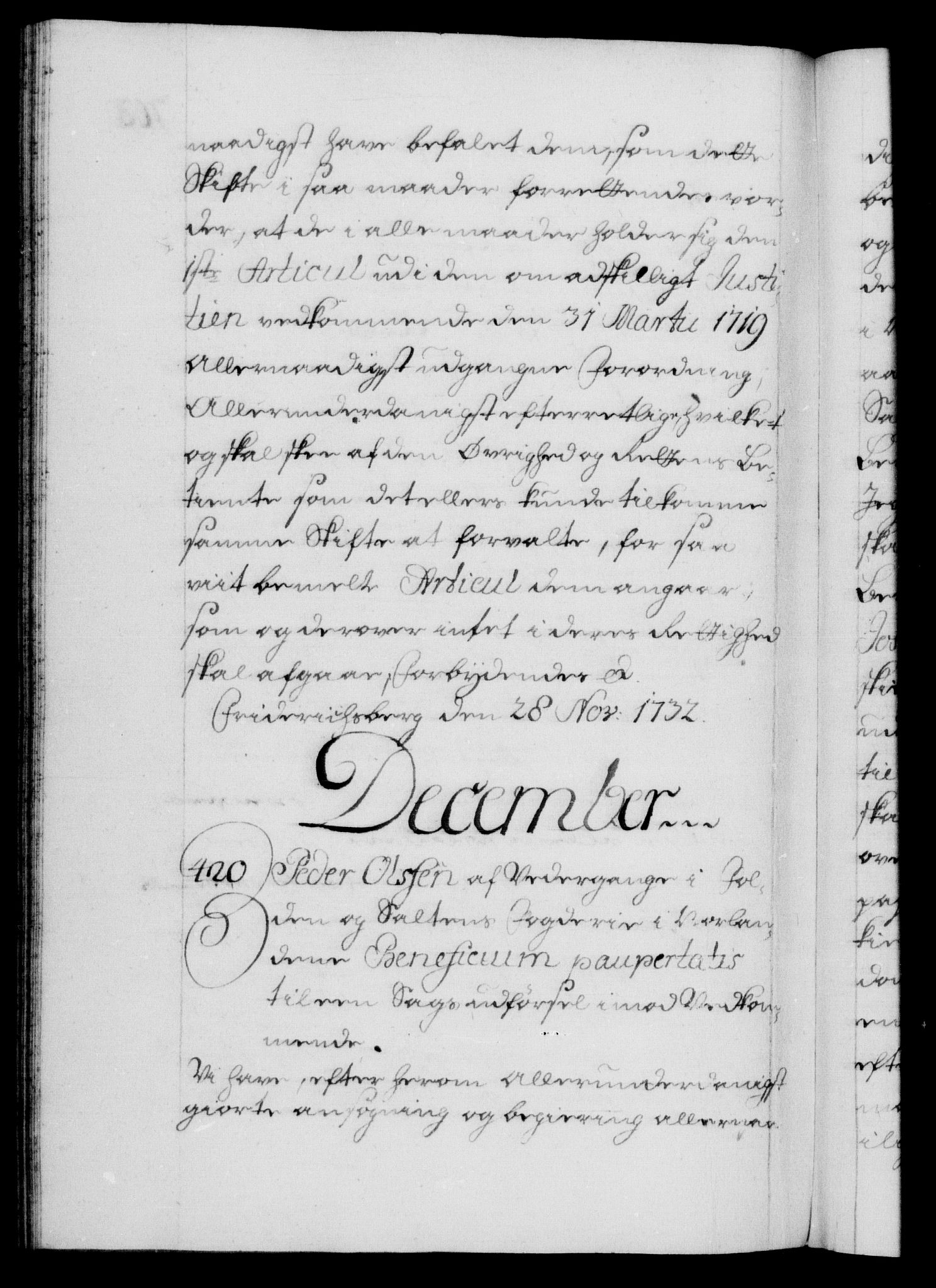 Danske Kanselli 1572-1799, RA/EA-3023/F/Fc/Fca/Fcaa/L0027: Norske registre, 1730-1732, p. 703b
