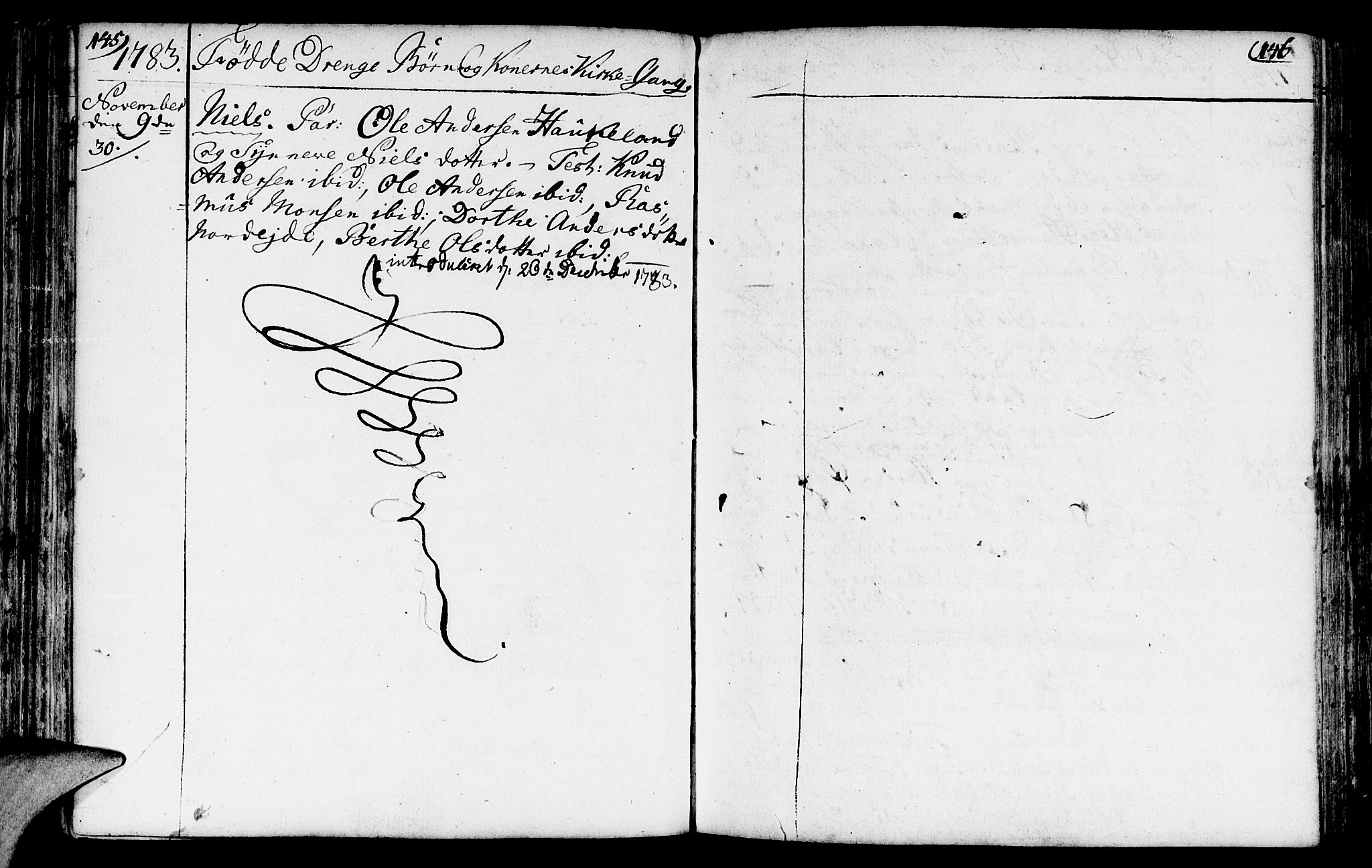 Fana Sokneprestembete, AV/SAB-A-75101/H/Haa/Haaa/L0005: Parish register (official) no. A 5, 1773-1799, p. 145-146