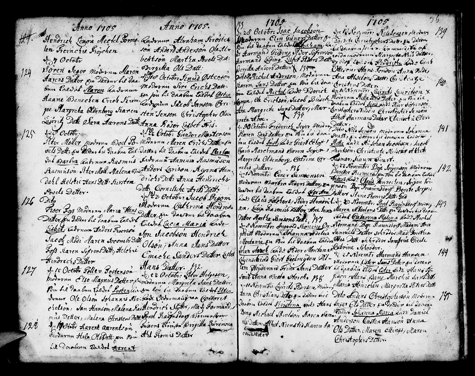 Nykirken Sokneprestembete, AV/SAB-A-77101/H/Haa/L0002: Parish register (official) no. A 2, 1700-1723, p. 56