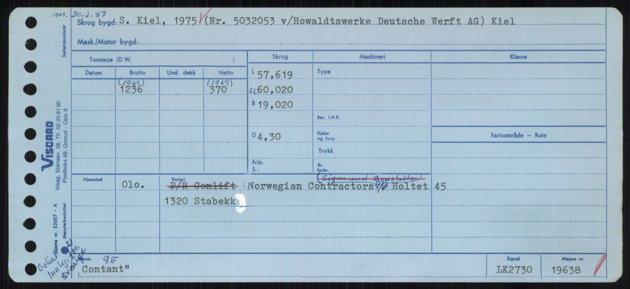 Sjøfartsdirektoratet med forløpere, Skipsmålingen, RA/S-1627/H/Hc/L0001: Lektere, A-Y, p. 83