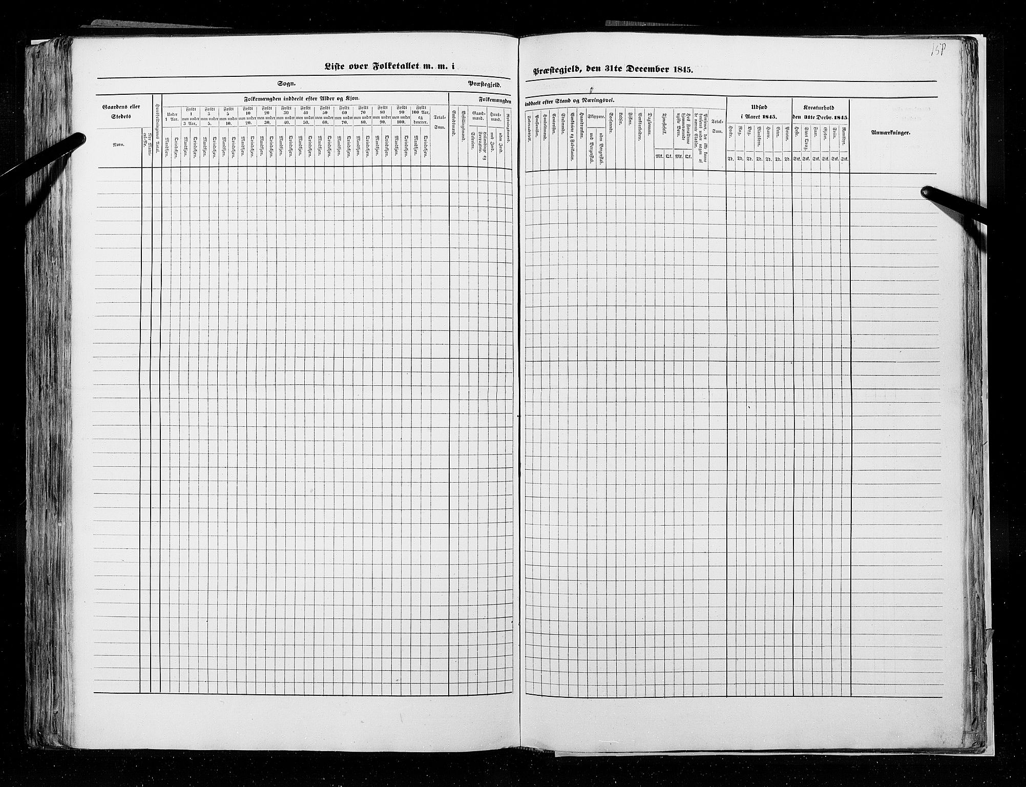 RA, Census 1845, vol. 9A: Nordre Trondhjems amt, 1845, p. 158