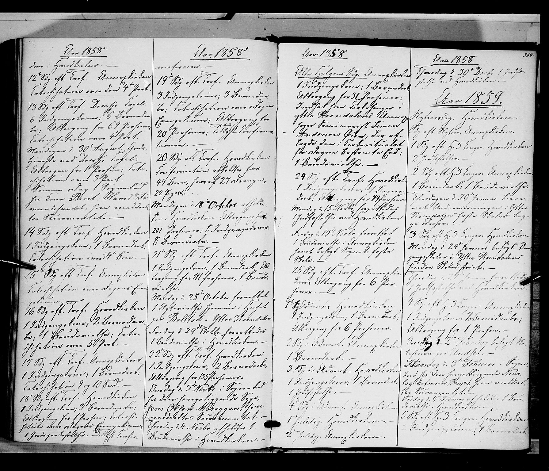 Rendalen prestekontor, AV/SAH-PREST-054/H/Ha/Haa/L0005: Parish register (official) no. 5, 1853-1866, p. 388