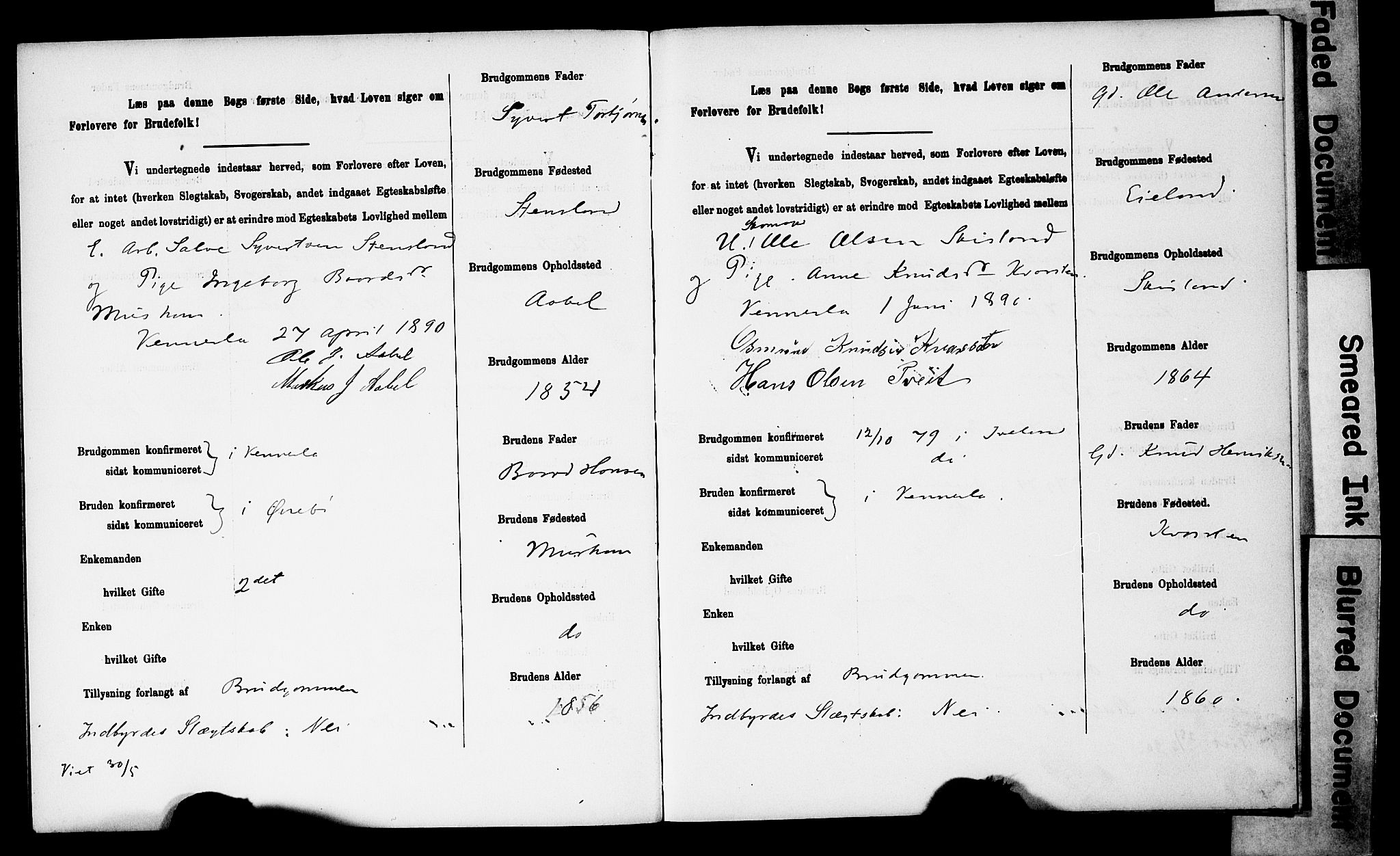 Vennesla sokneprestkontor, AV/SAK-1111-0045/J/L0032/0003: Banns register no. II 5 1, 1886-1892, p. 48