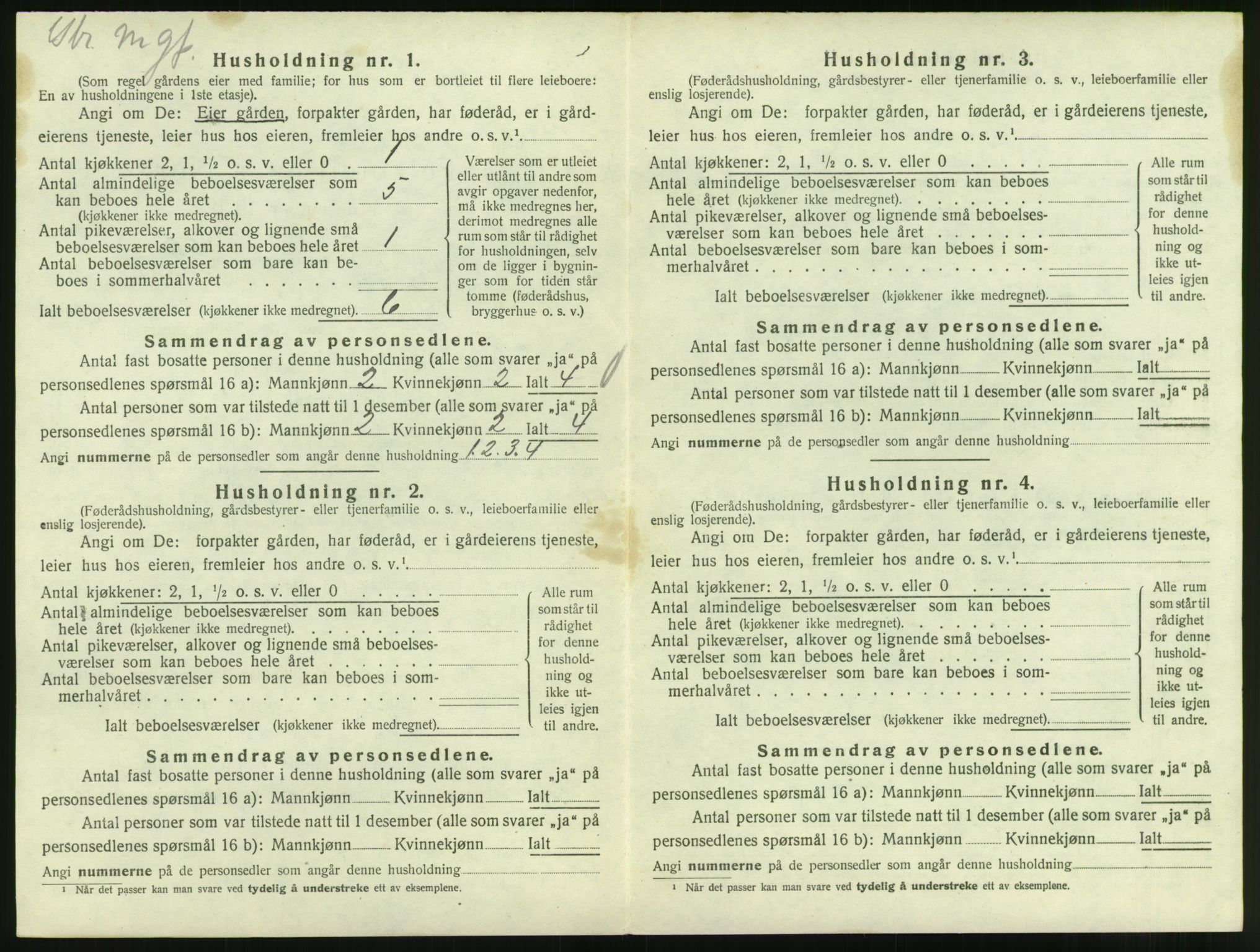 SAT, 1920 census for Gjemnes, 1920, p. 315