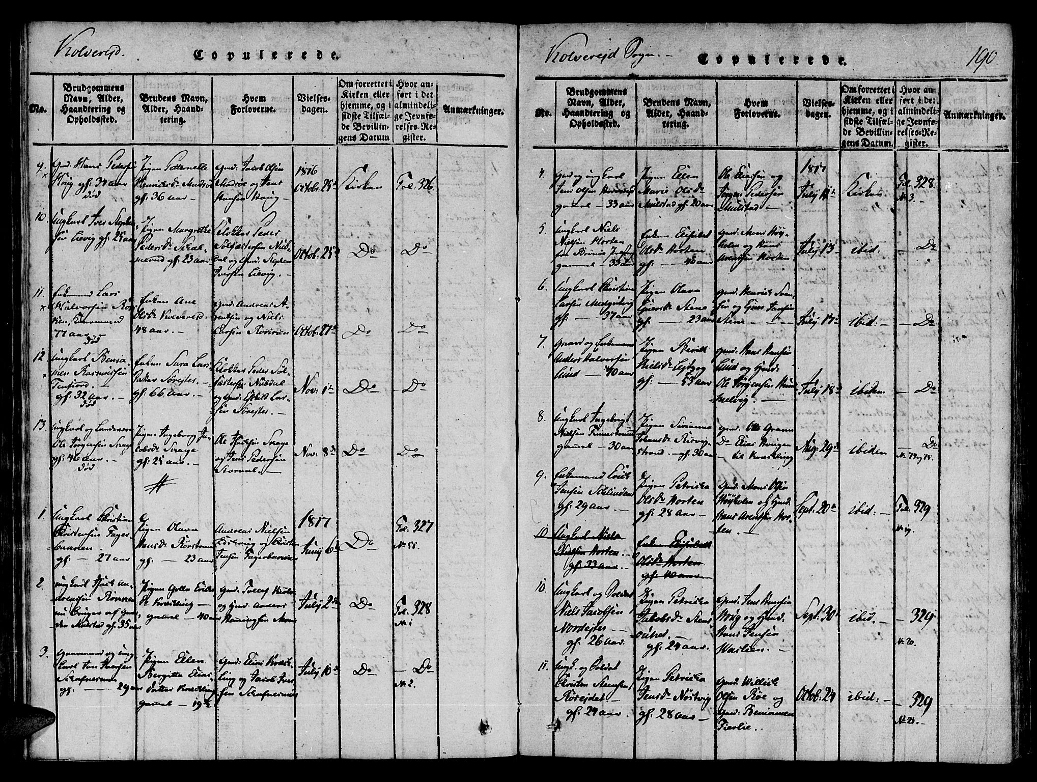 Ministerialprotokoller, klokkerbøker og fødselsregistre - Nord-Trøndelag, SAT/A-1458/780/L0636: Parish register (official) no. 780A03 /1, 1815-1830, p. 190