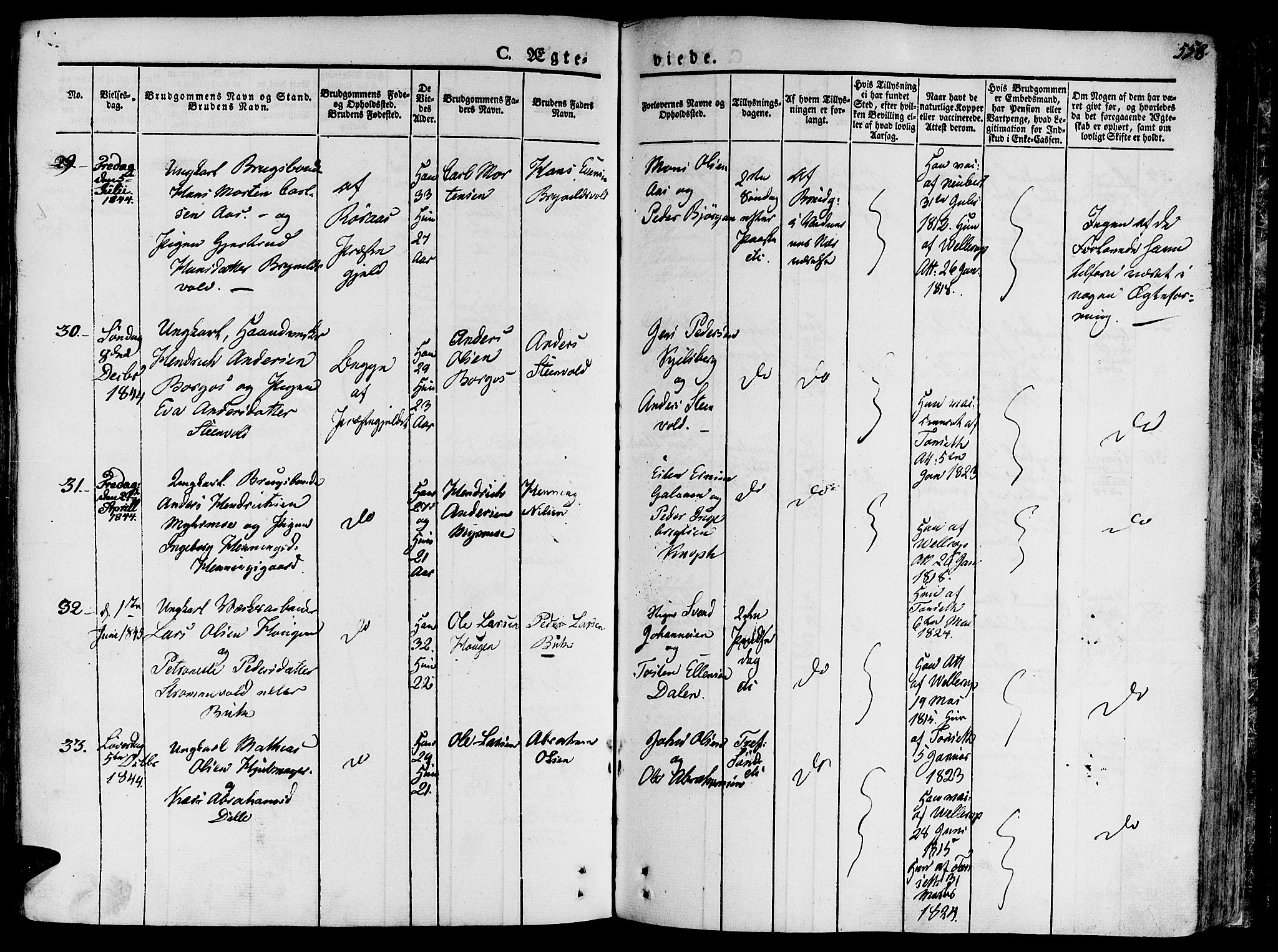 Ministerialprotokoller, klokkerbøker og fødselsregistre - Sør-Trøndelag, AV/SAT-A-1456/681/L0930: Parish register (official) no. 681A08, 1829-1844, p. 558