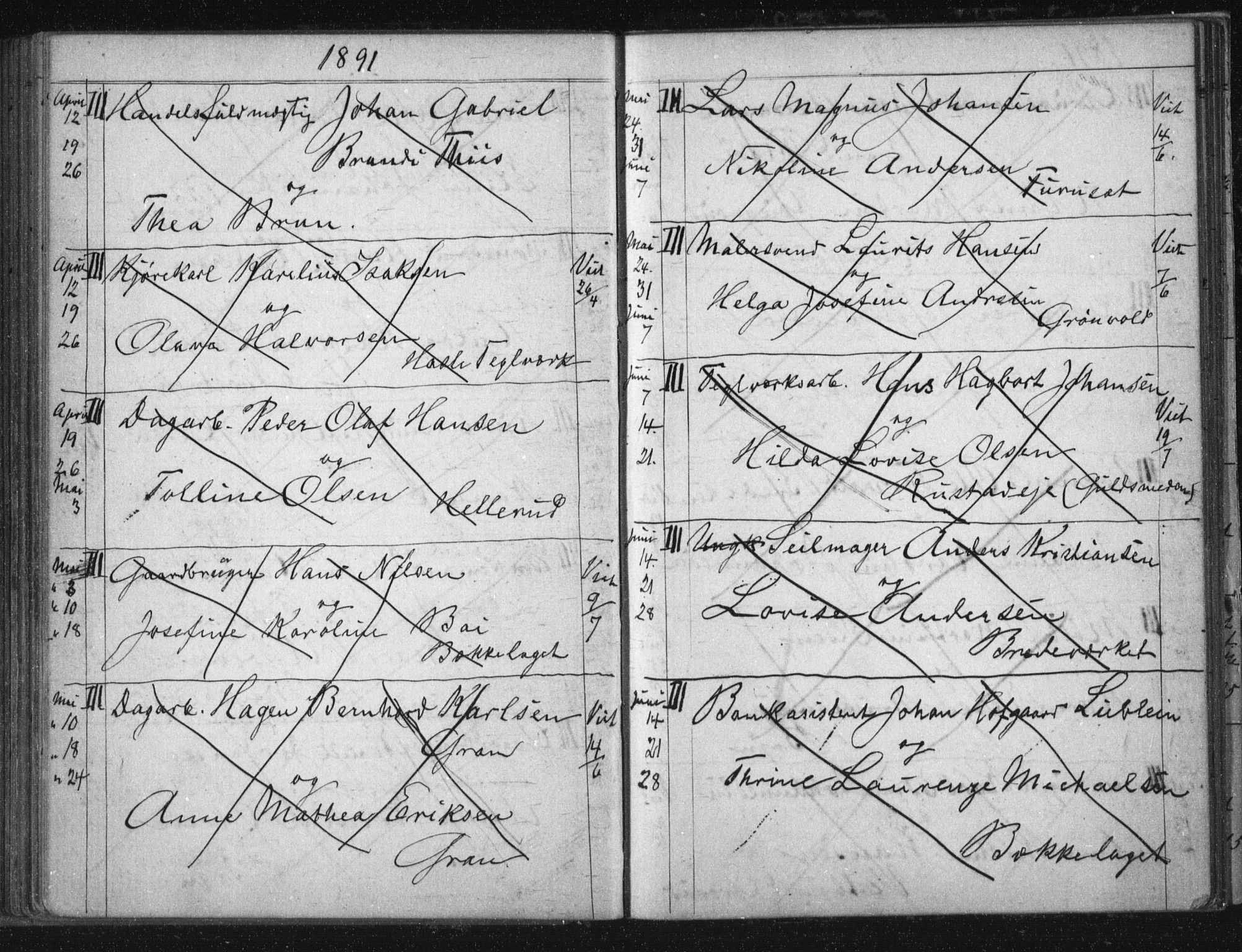 Østre Aker prestekontor Kirkebøker, AV/SAO-A-10840/H/Ha/L0005: Banns register no. I 5, 1879-1899